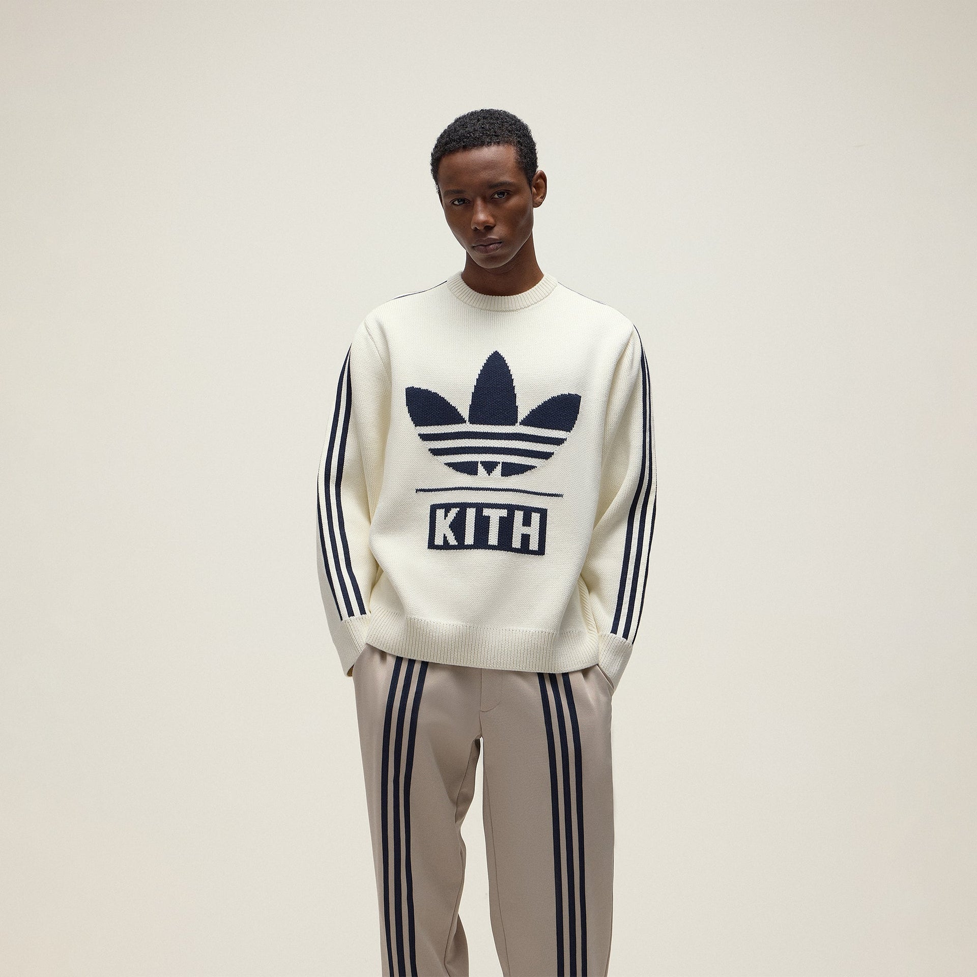Kith for adidas Football Knit Sweater in Chalk White