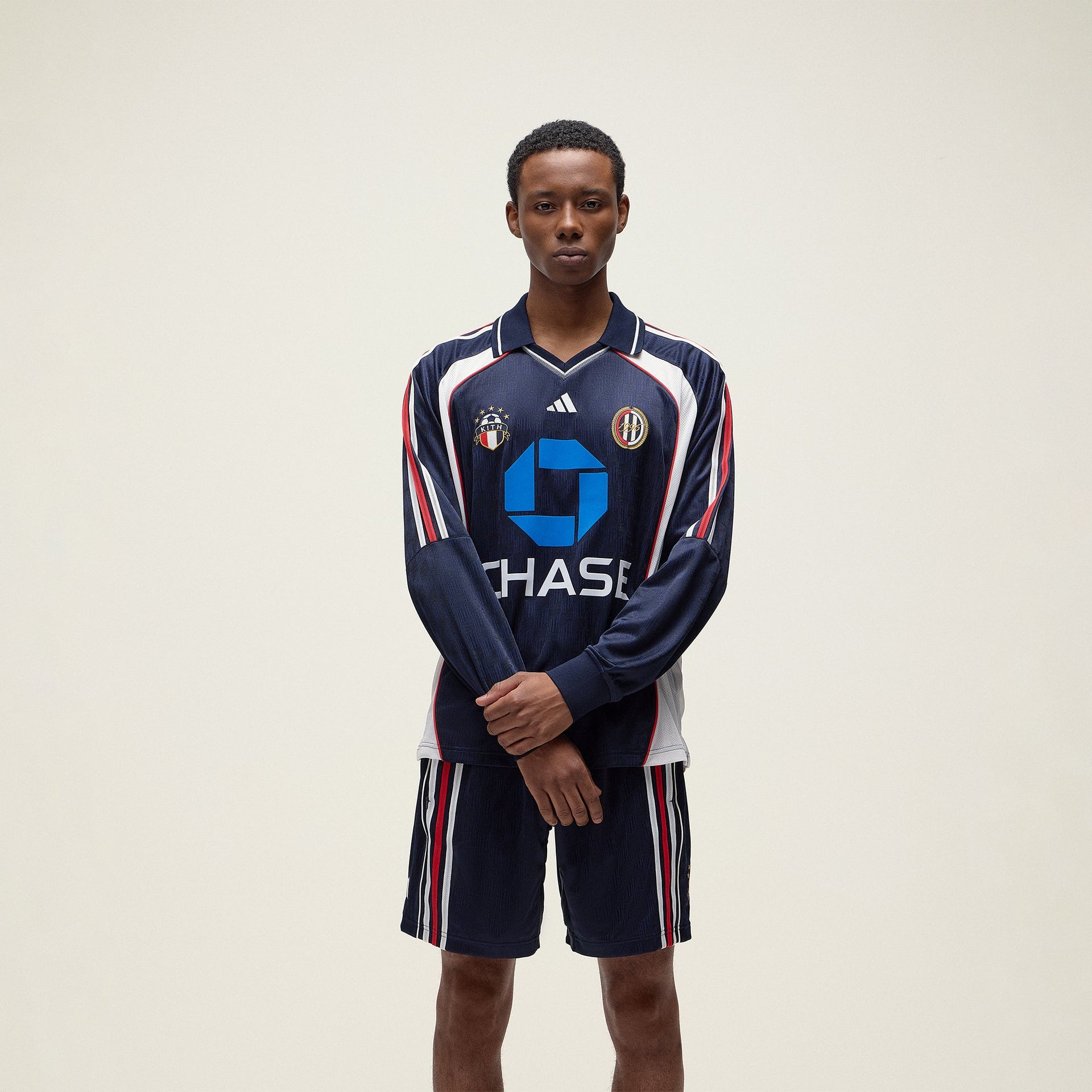 Kith for adidas Football Chase Long Sleeve Jersey in Legend Ink