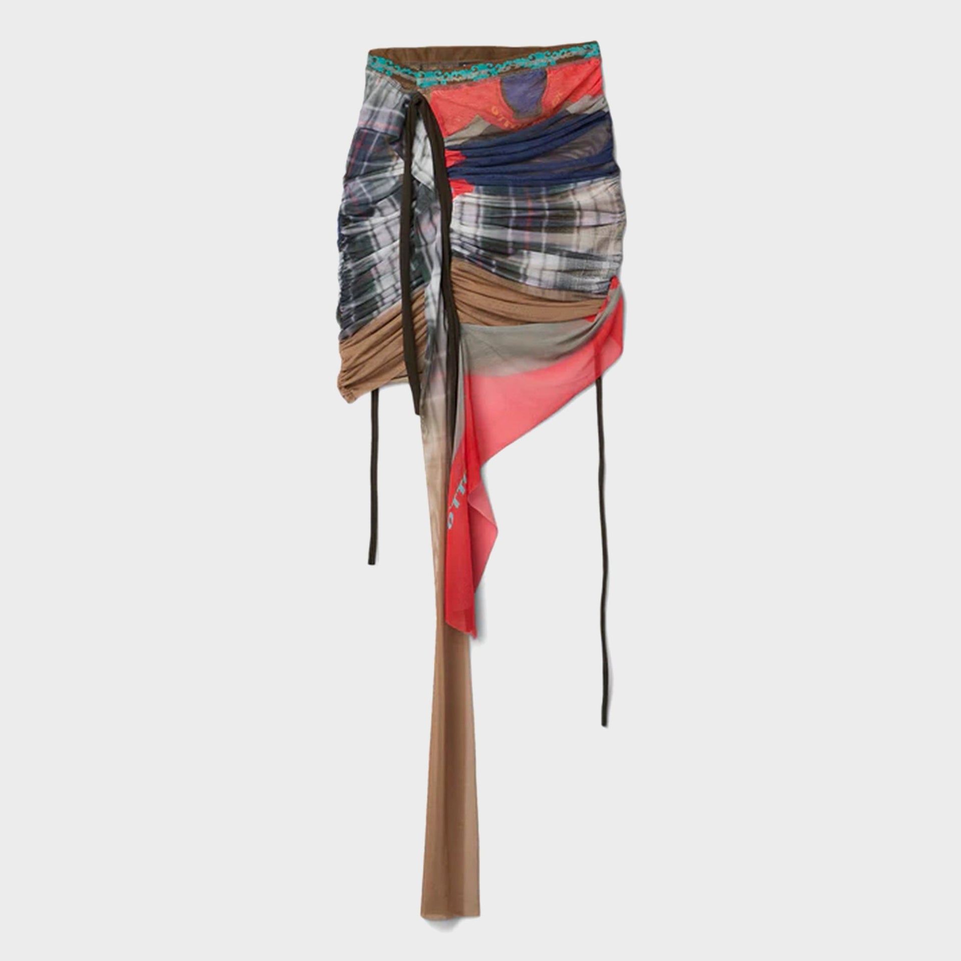 Ottolinger Mesh Skirt - Surf Plaid Print