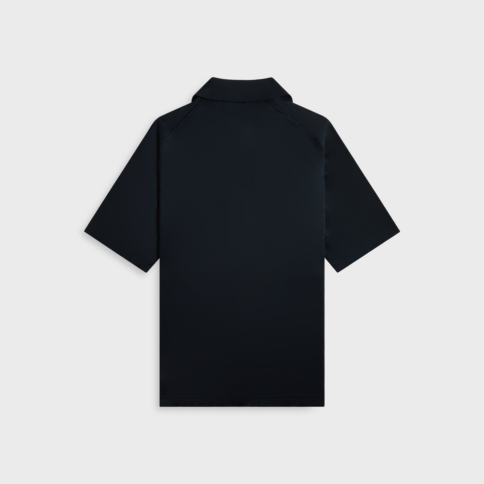 Auralee Product Dyed Wool Knit Polo - Navy