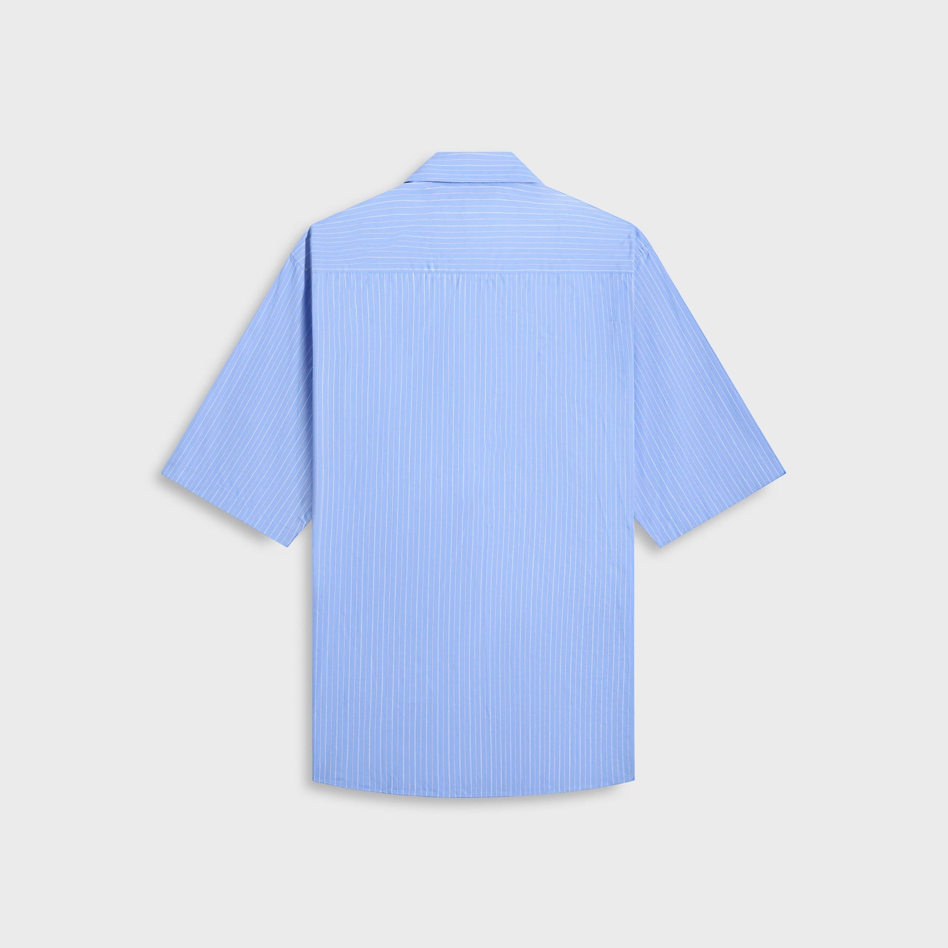 Auralee Suvin High Count Cloth Stripe Half Sleeved Shirt - Blue Stripes