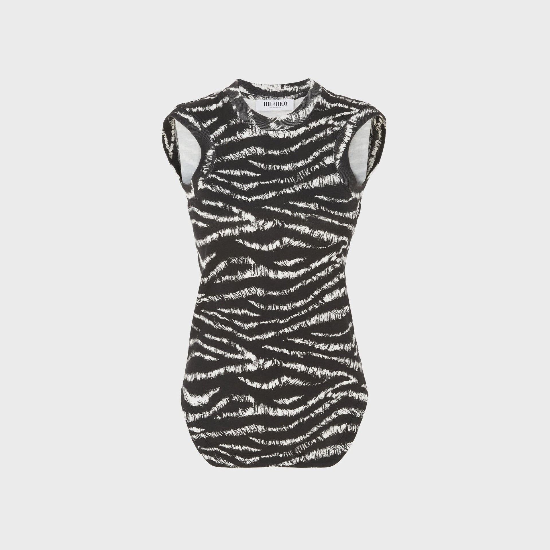 The Attico Reese Tank Top - Black / White