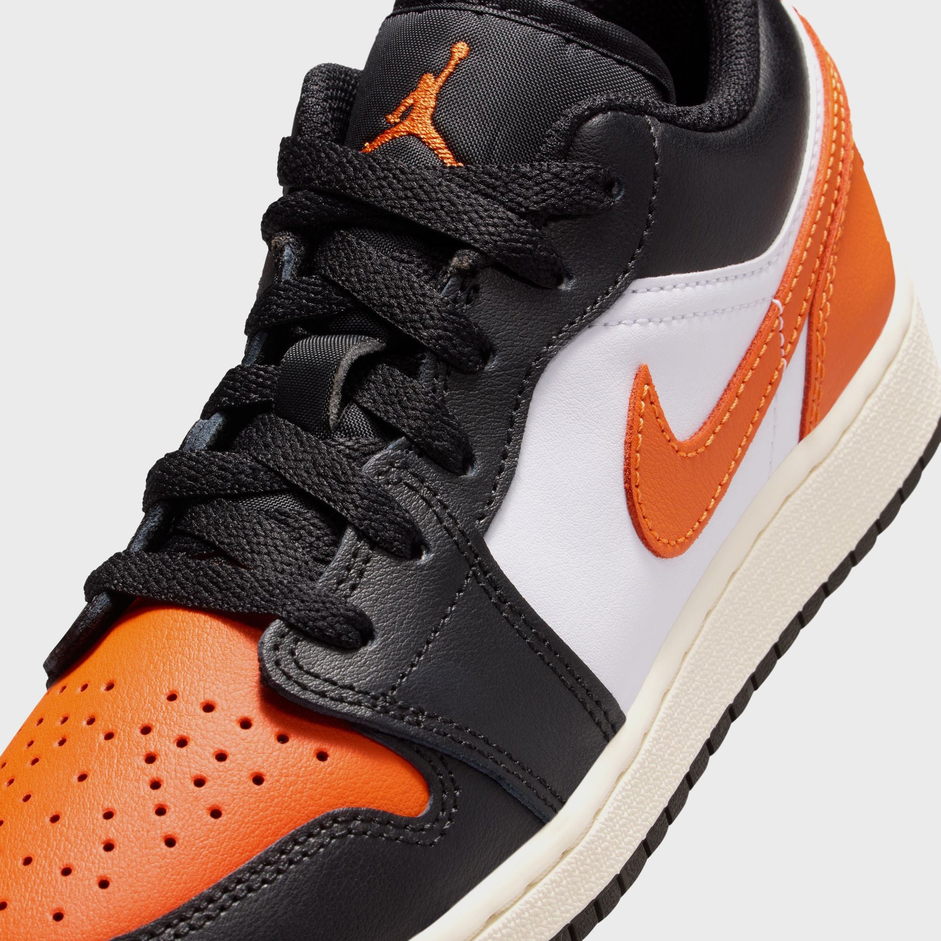 Jordan GS Air Jordan 1 Low - Black / Starfish / White / Sail