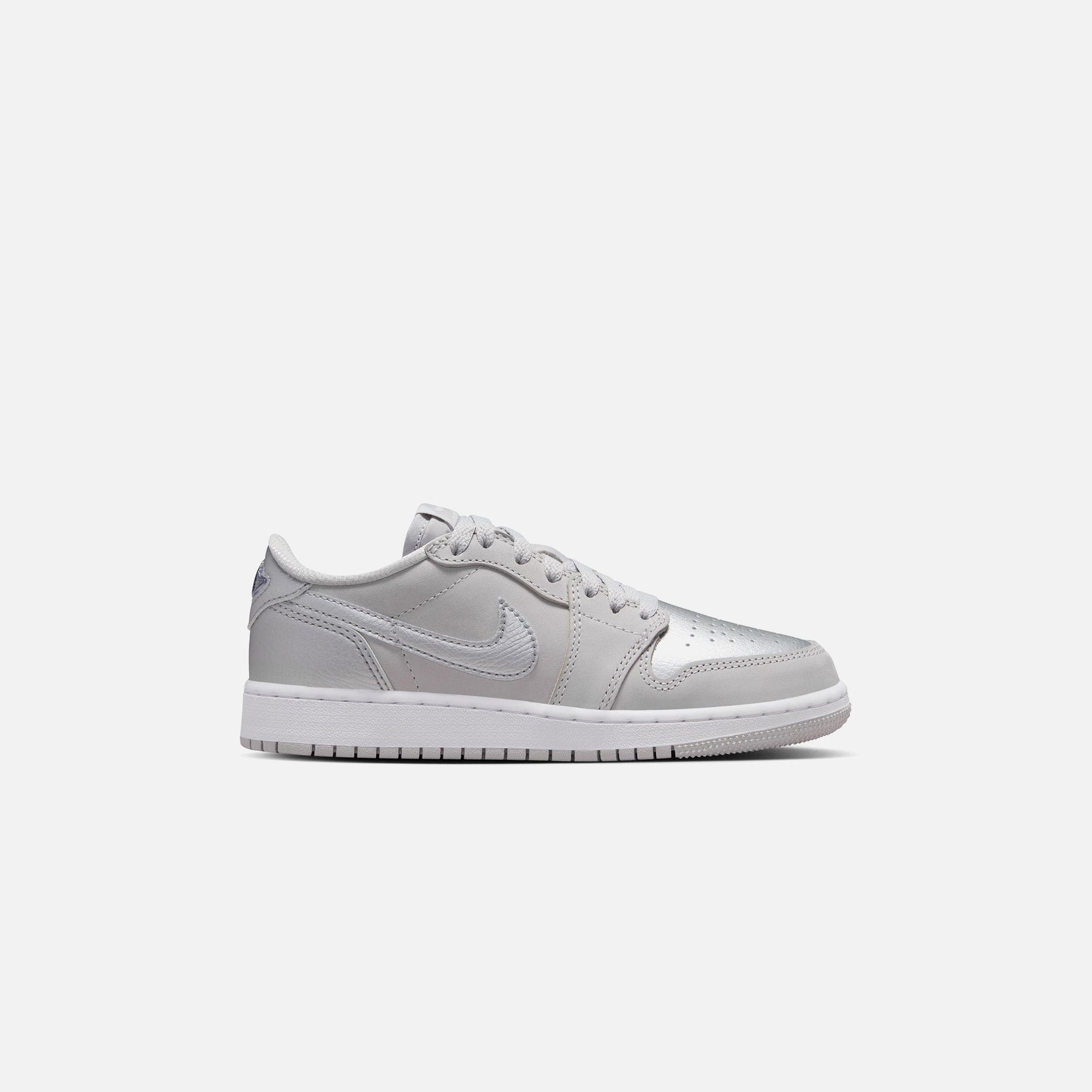 Jordan GS Air Jordan 1 Low OG - Neutral Grey / Metallic Silver / White