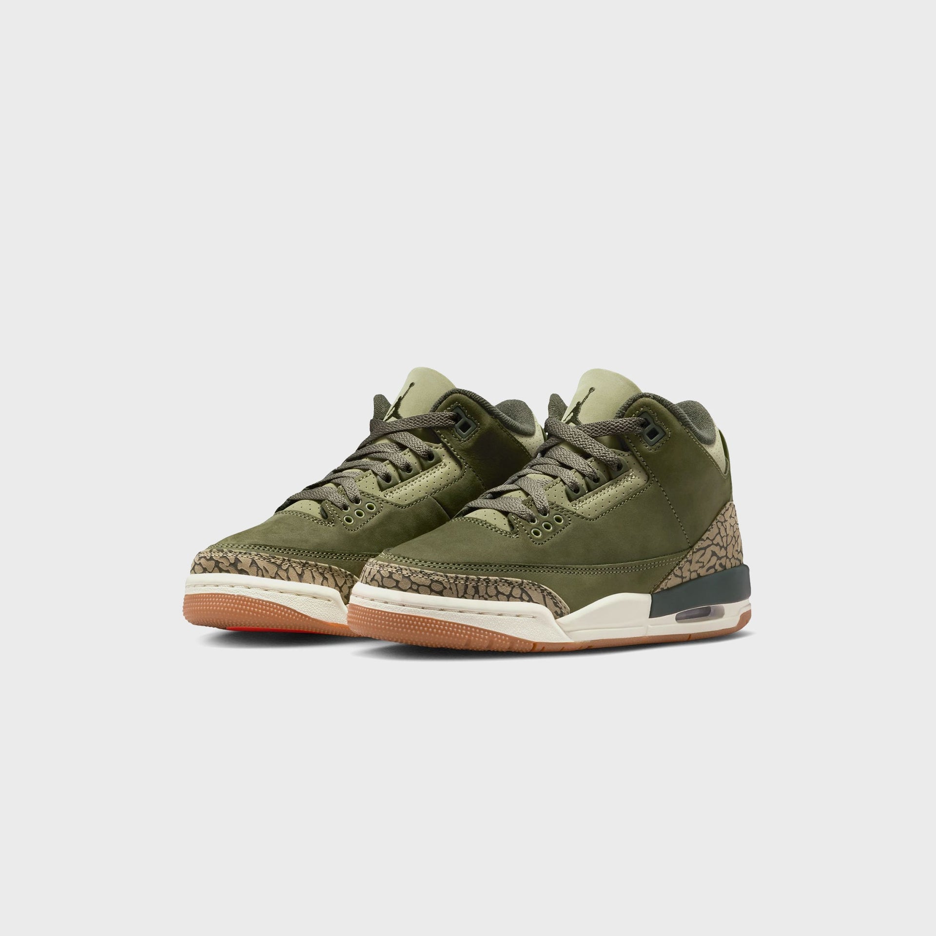 Jordan GS Air Jordan 3 Retro - Medium Olive / Sequoia / Neutral Olive / Sail / Total Crimson