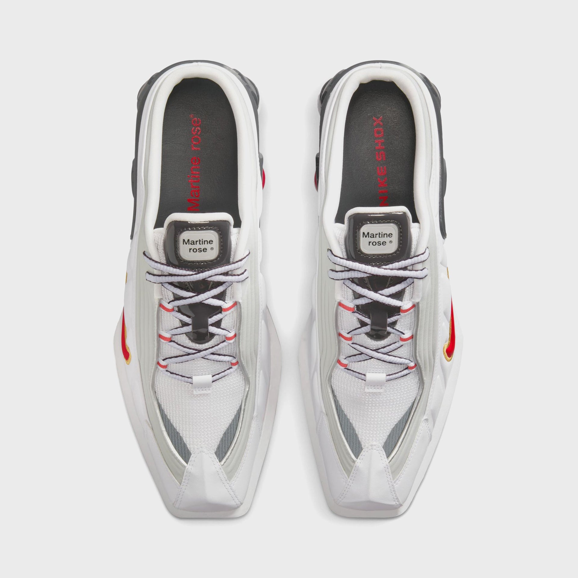 Nike x Martine Rose WMNS Shox MR4 - White / Varsity Red / Metallic Platinum
