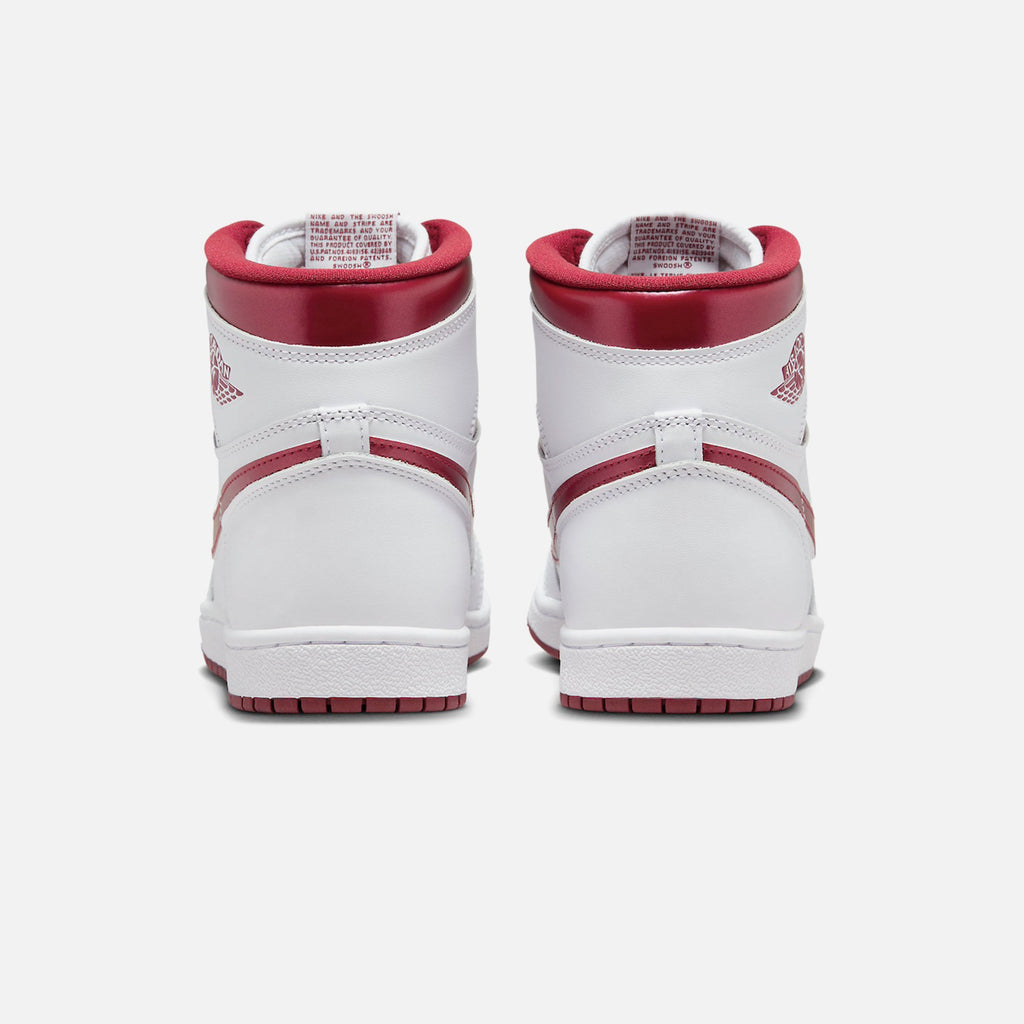 Jordan 1 white with red swoosh best sale