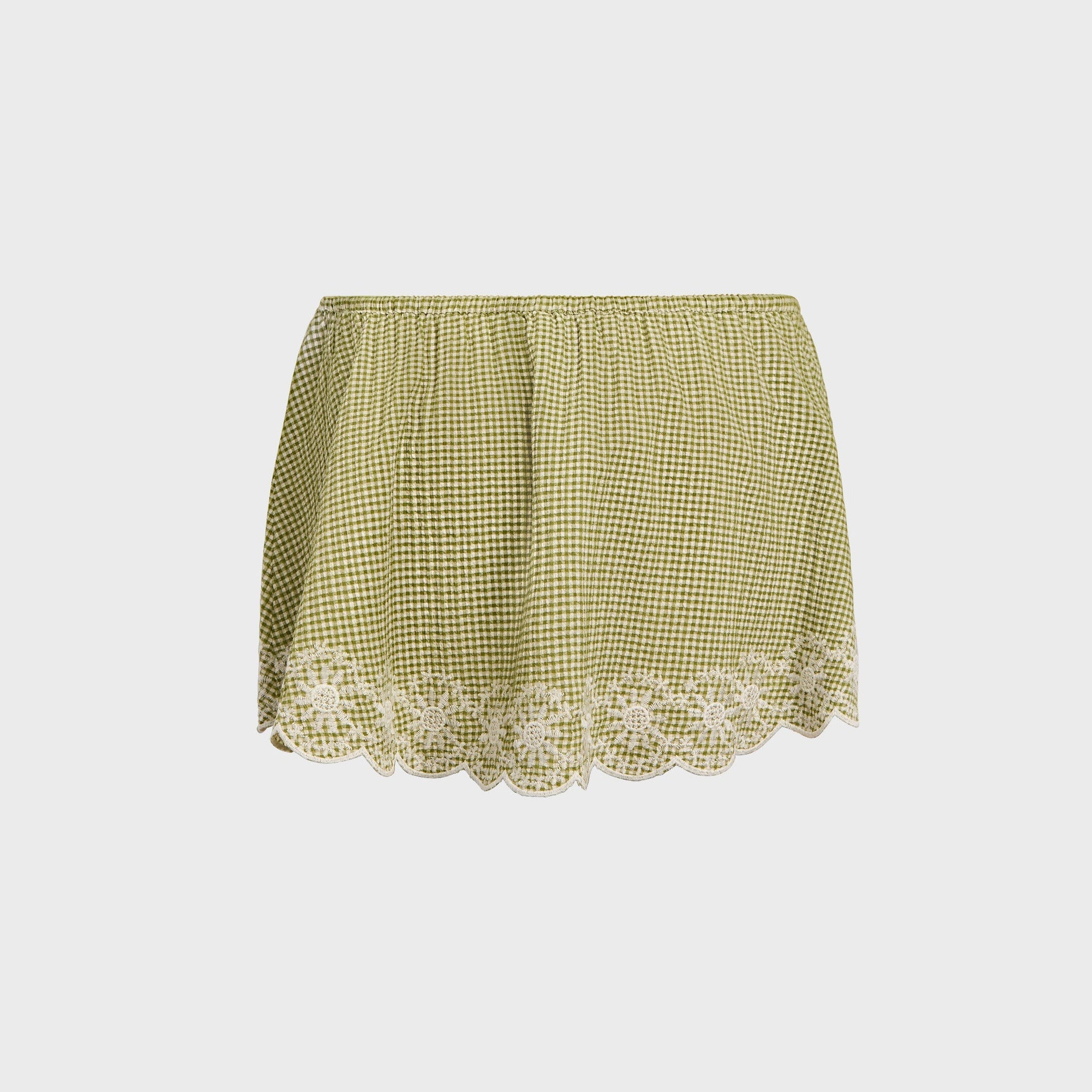 GUIZIO Maelle Gingham Mini Skirt - Green