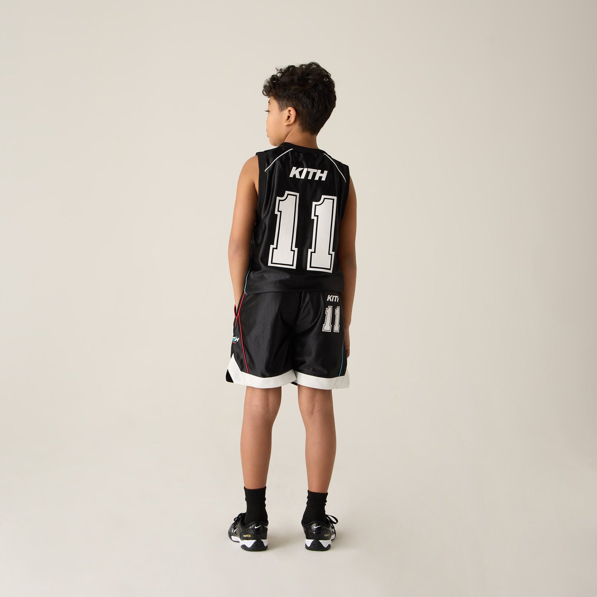 Kith Kids NY to the World Unisphere Faille Jersey - Black