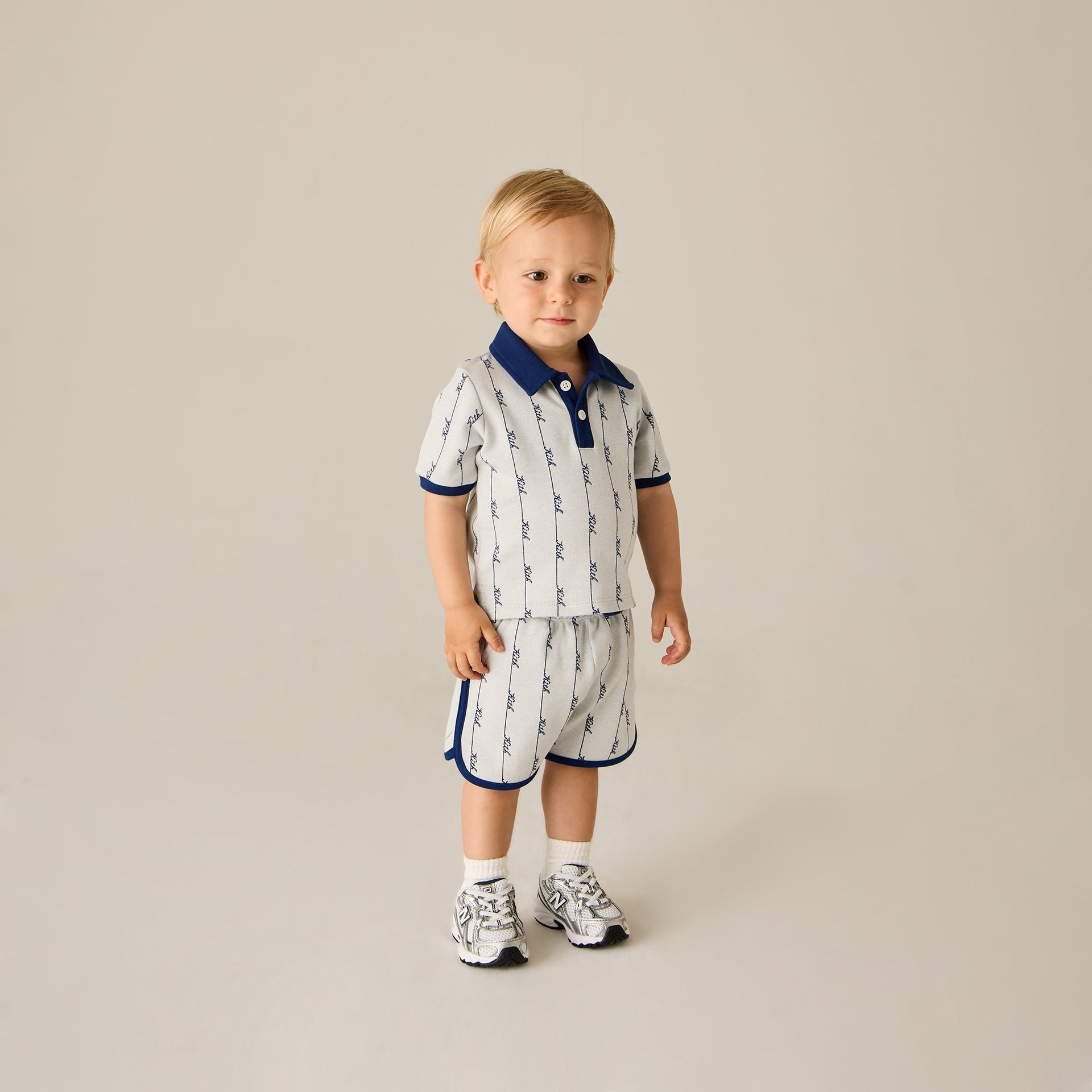 Kith Baby Script Knit Tilden Polo - Sandrift