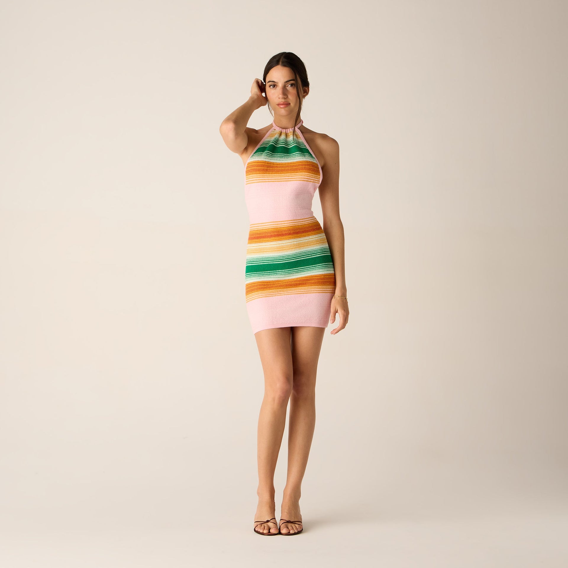 Kith Women Ami Halter Multi Sweater Dress - Midsummer