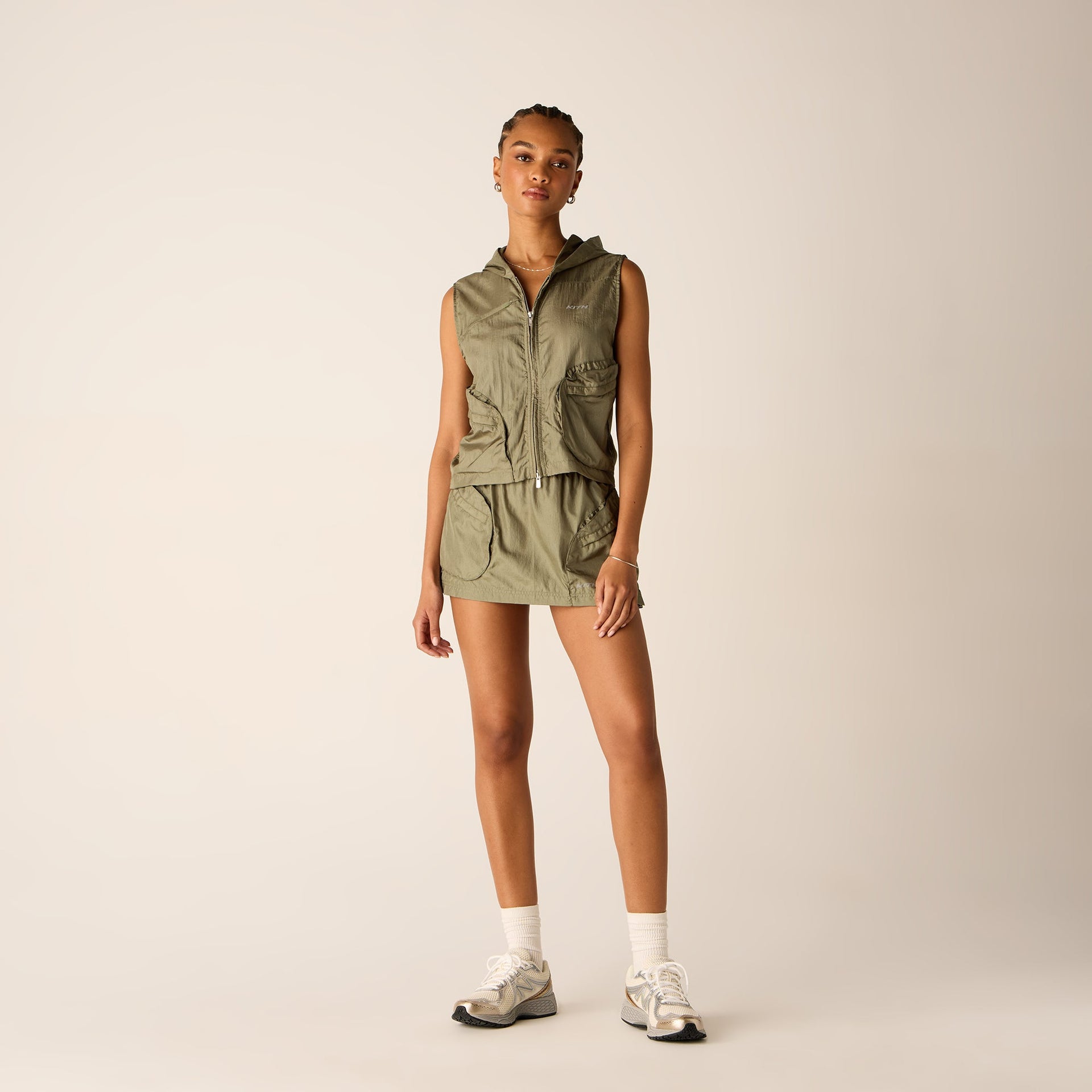 Kith Women Lowen II Sporty Mini Skirt - Bay Breeze