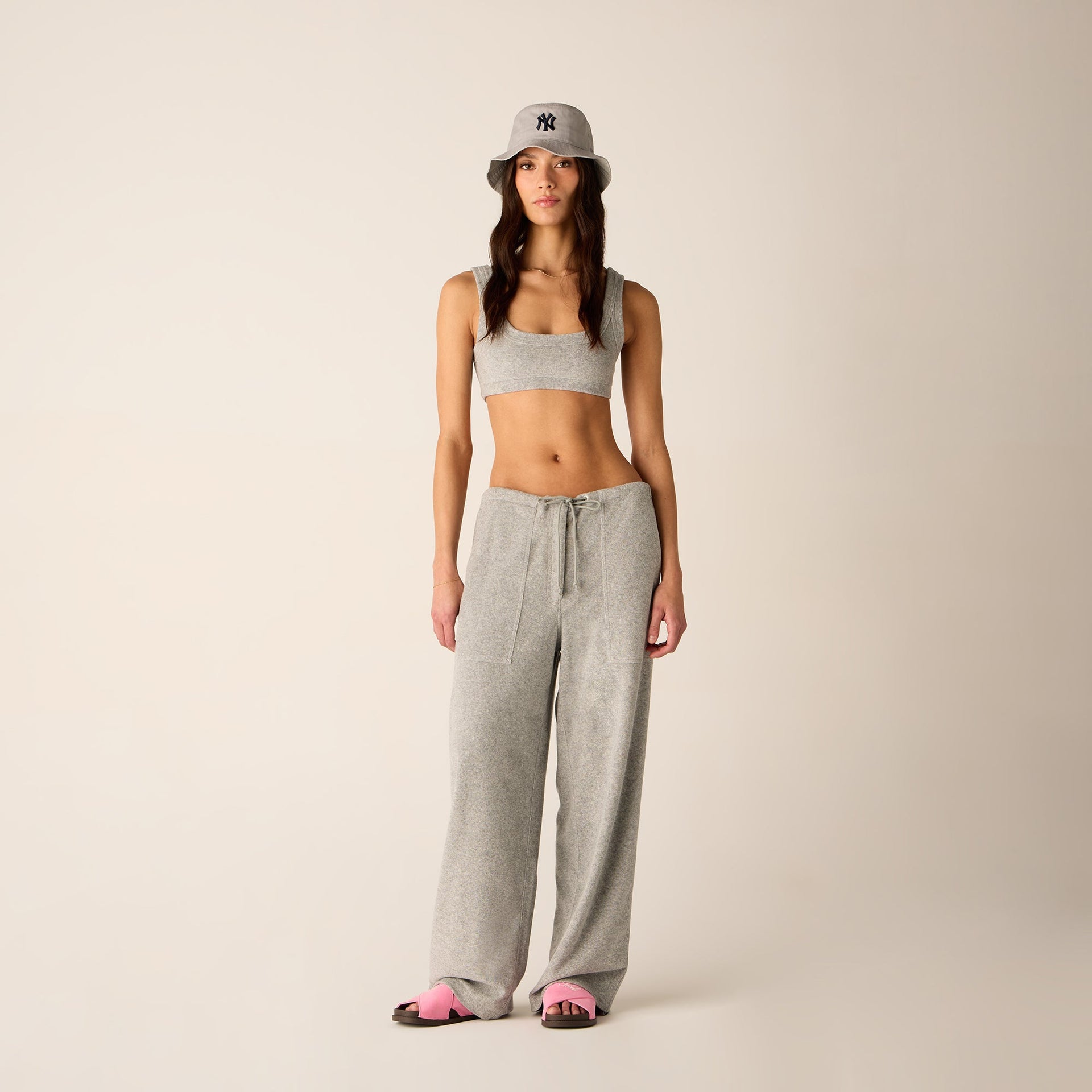 Kith Women Doyers III Towel Terry Pant - Medium Heather Grey