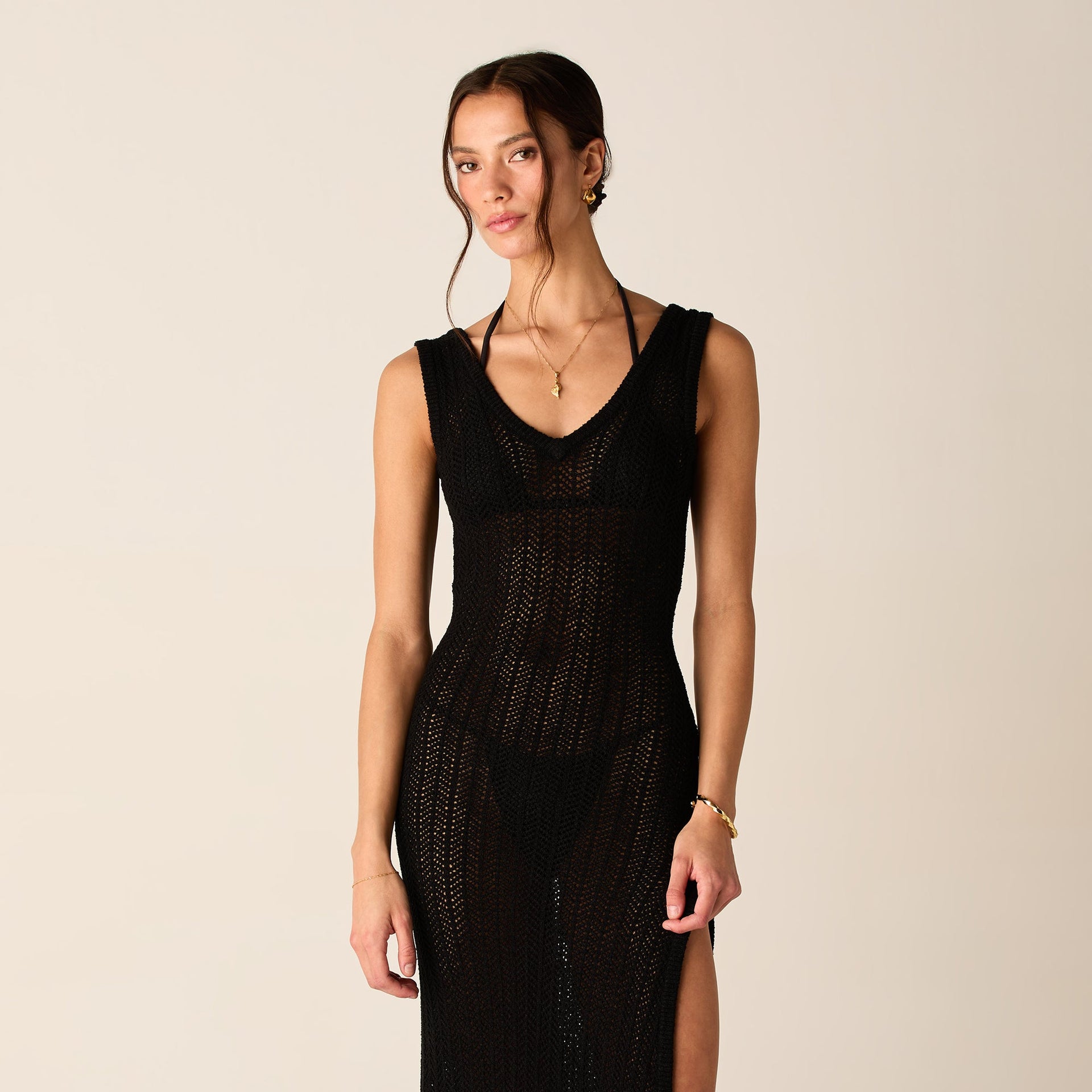 Kith Women Monroe Deep V-Neck Dress - Black