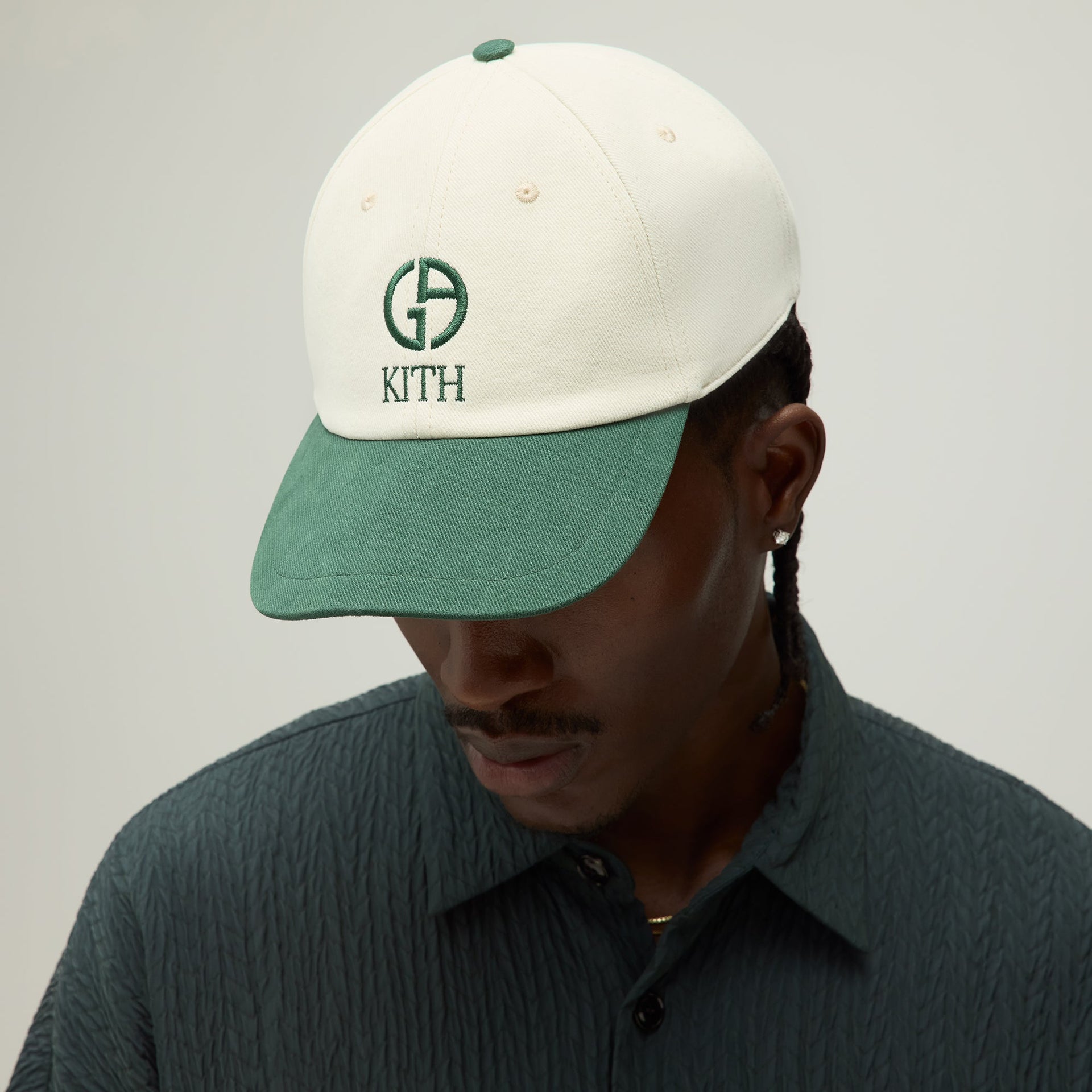 Giorgio Armani & Kith Twill Two-Tone Classic Cap - Sandrift