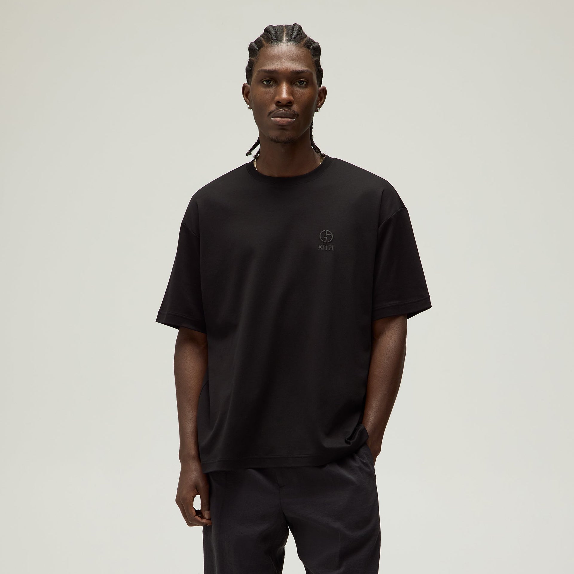 Giorgio Armani & Kith Logo Tee - Black