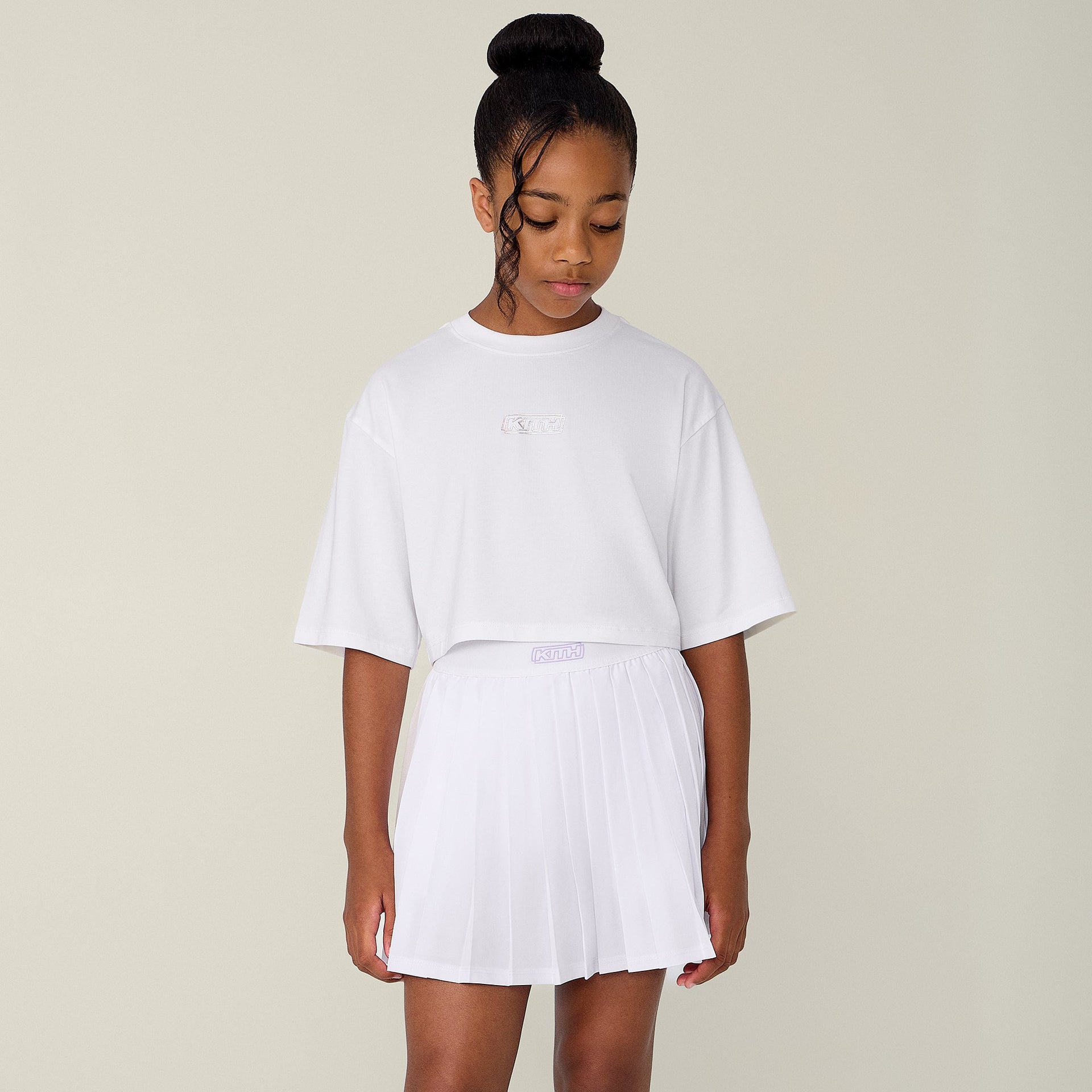 Kith Kids Amaya Active Pleated Tennis Skort - White