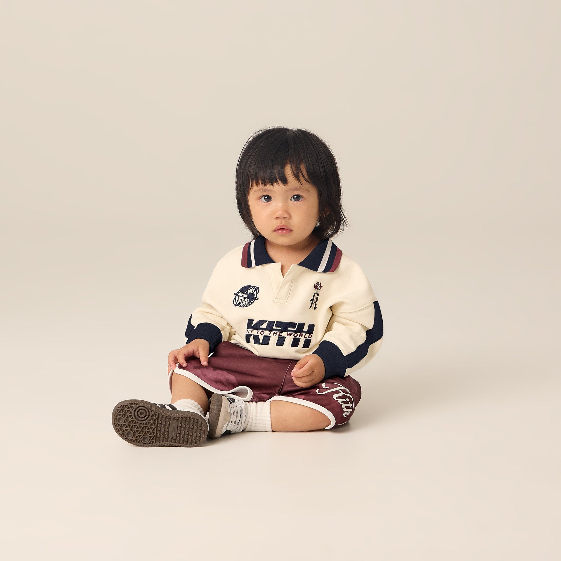 Kith Baby Collegiate Nelson Collared Pullover - Muslin