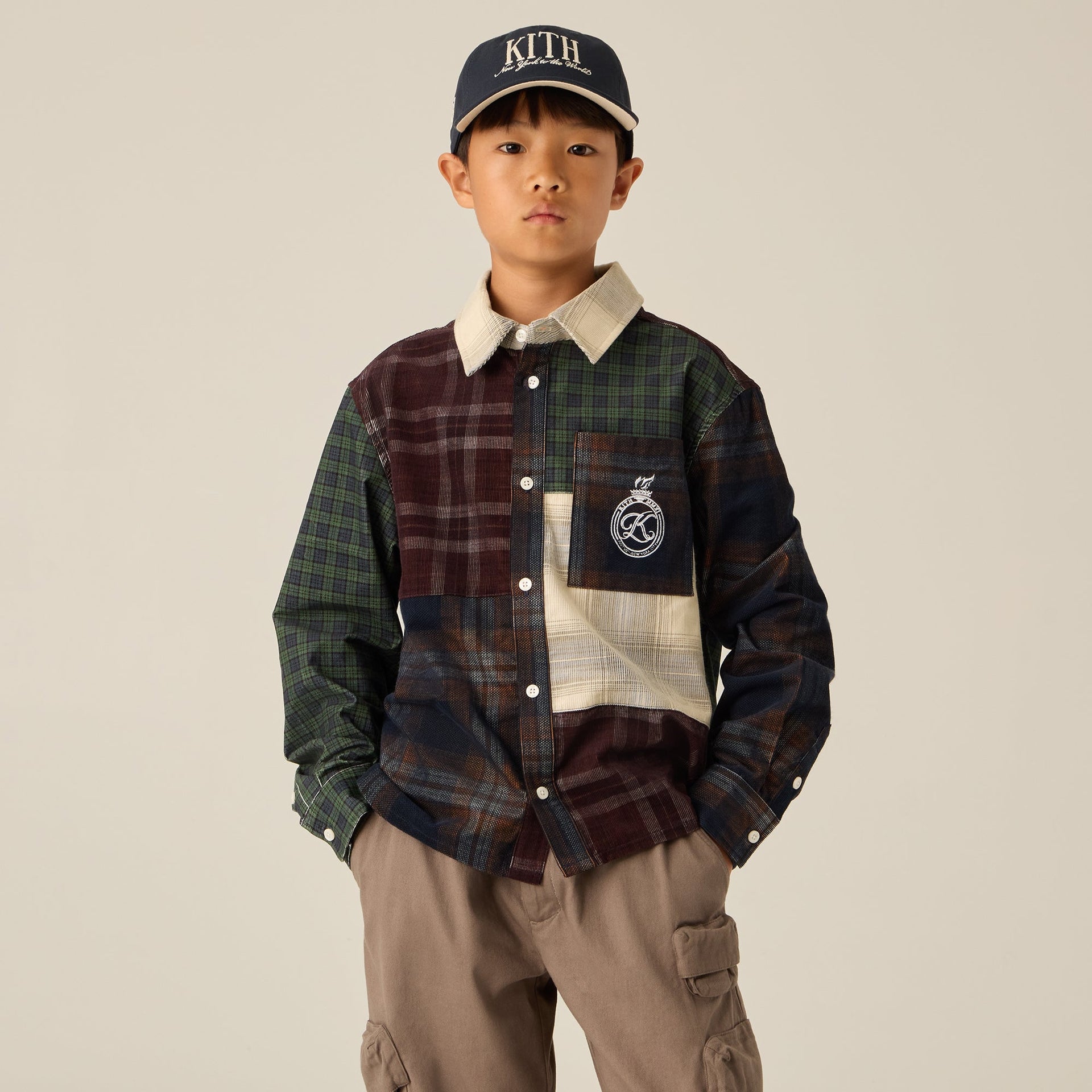 Kith Kids Textured Patchwork Apollo Shirt - Multi