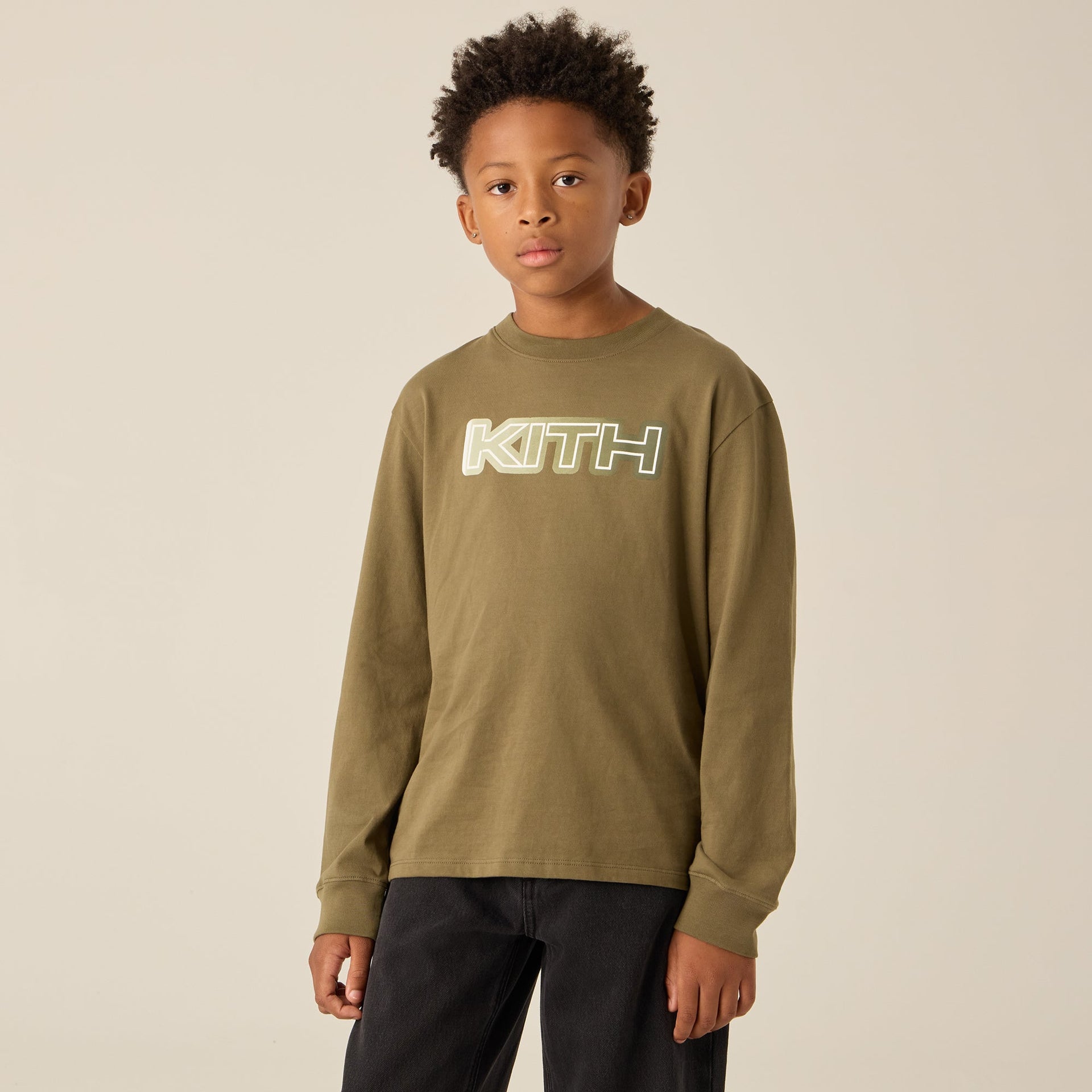 Kith Kids Gradient Tee - Olivine