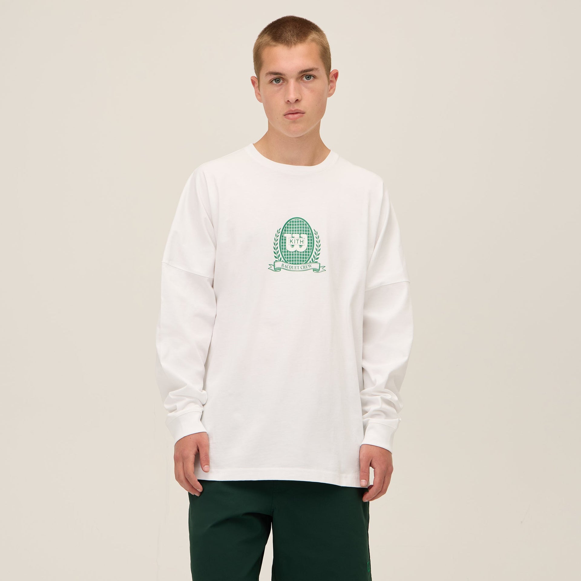 Kith for Wilson Crest Ramble Long Sleeve Tee - White