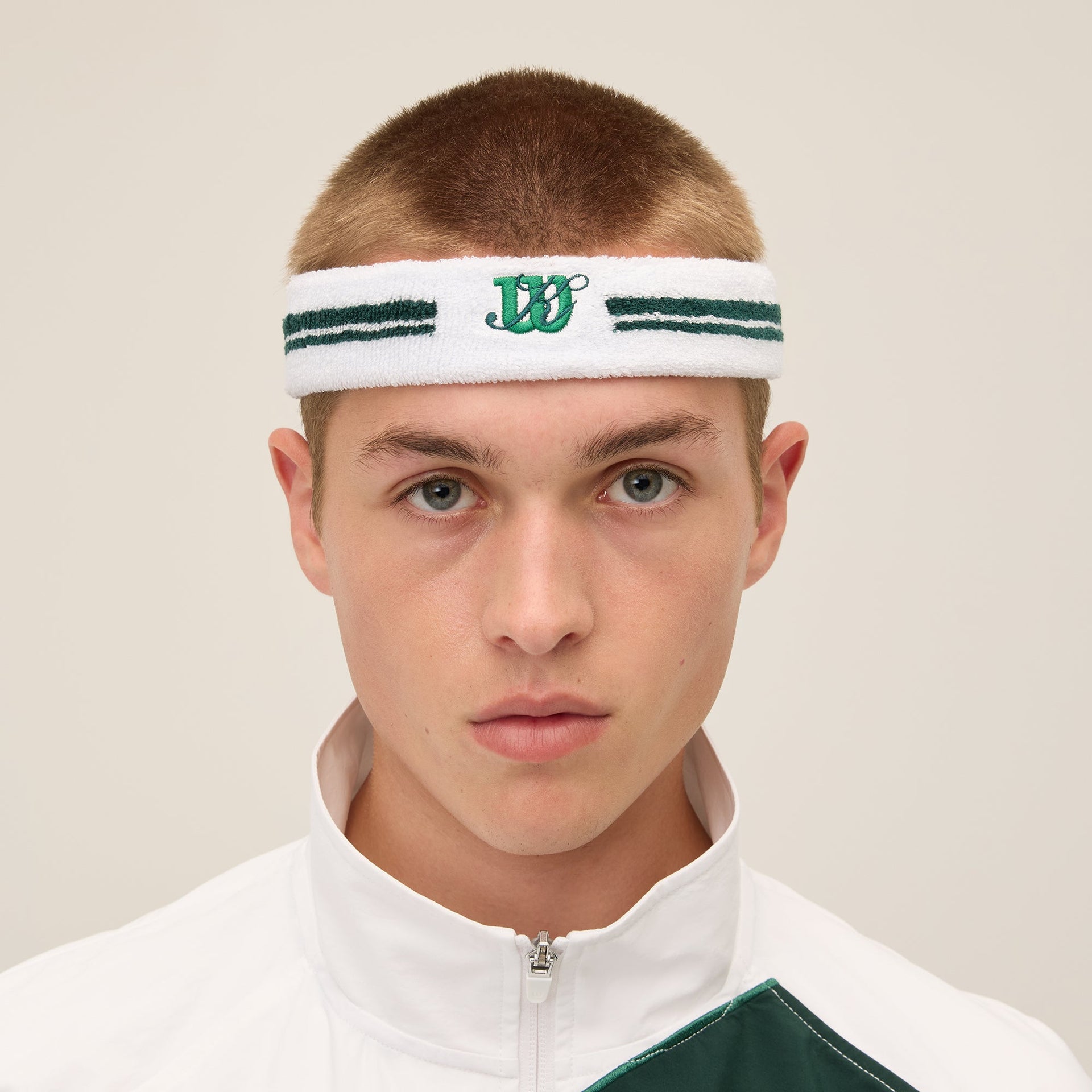 Kith for Wilson Terry Stripe Headband - White