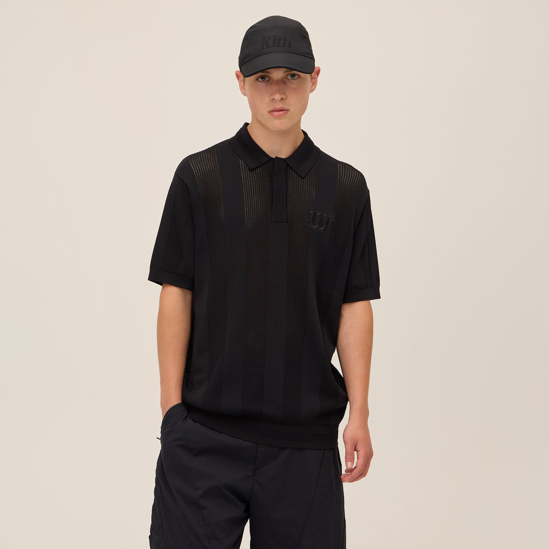 Kith for Wilson Crochet Polo - Black