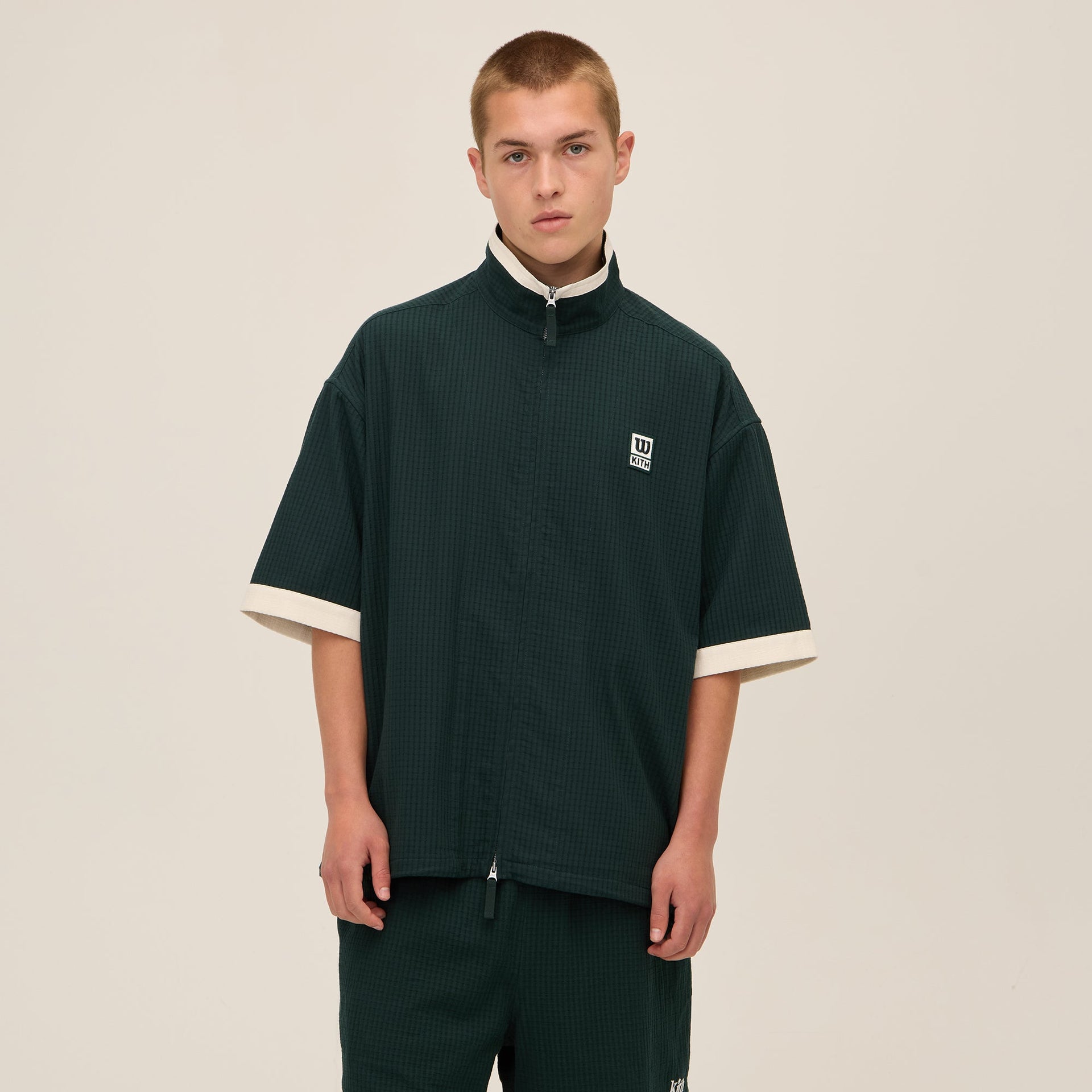 Kith for Wilson Dobby Zip Up Shirt - Stadium