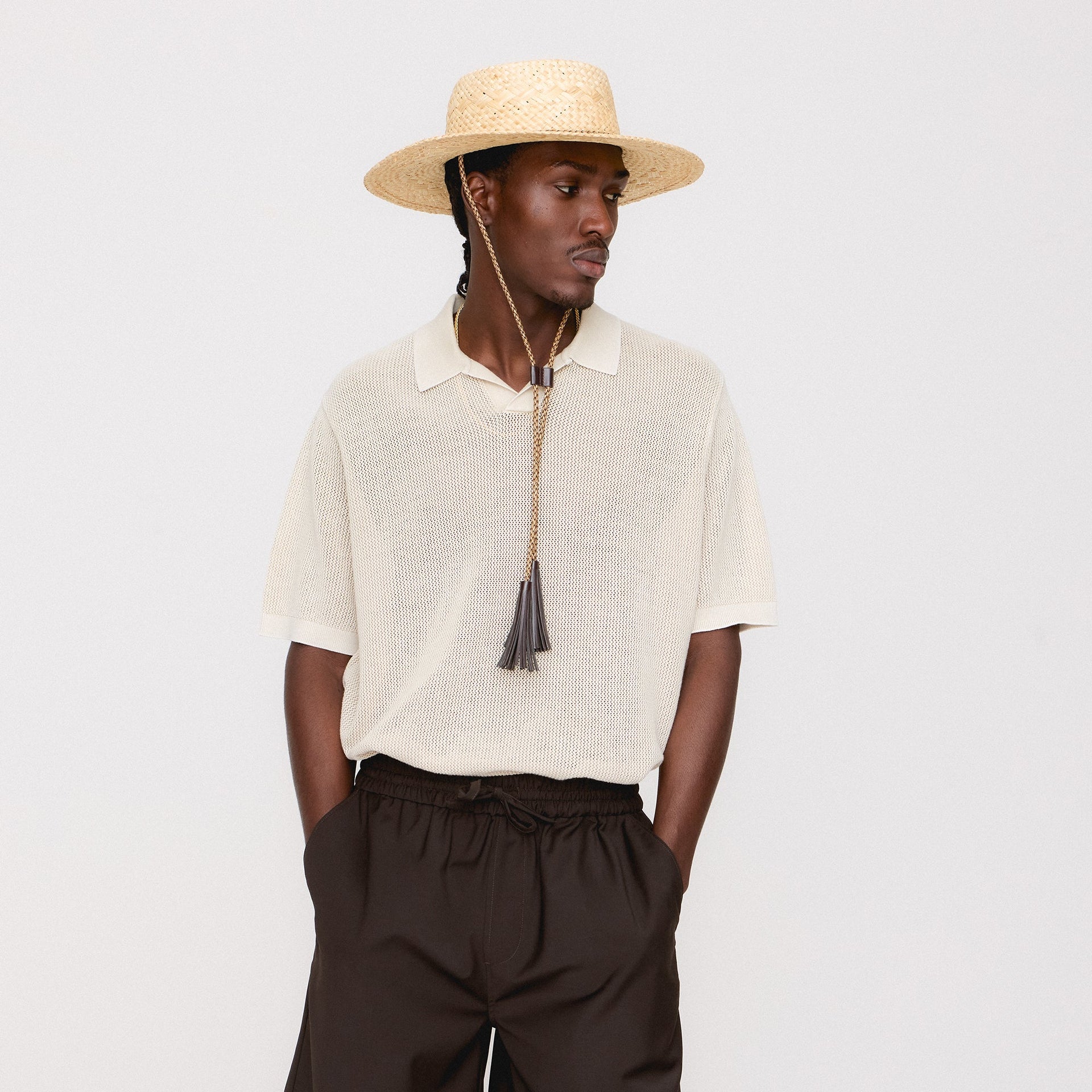Kith Open Knit Drew Polo - Veil