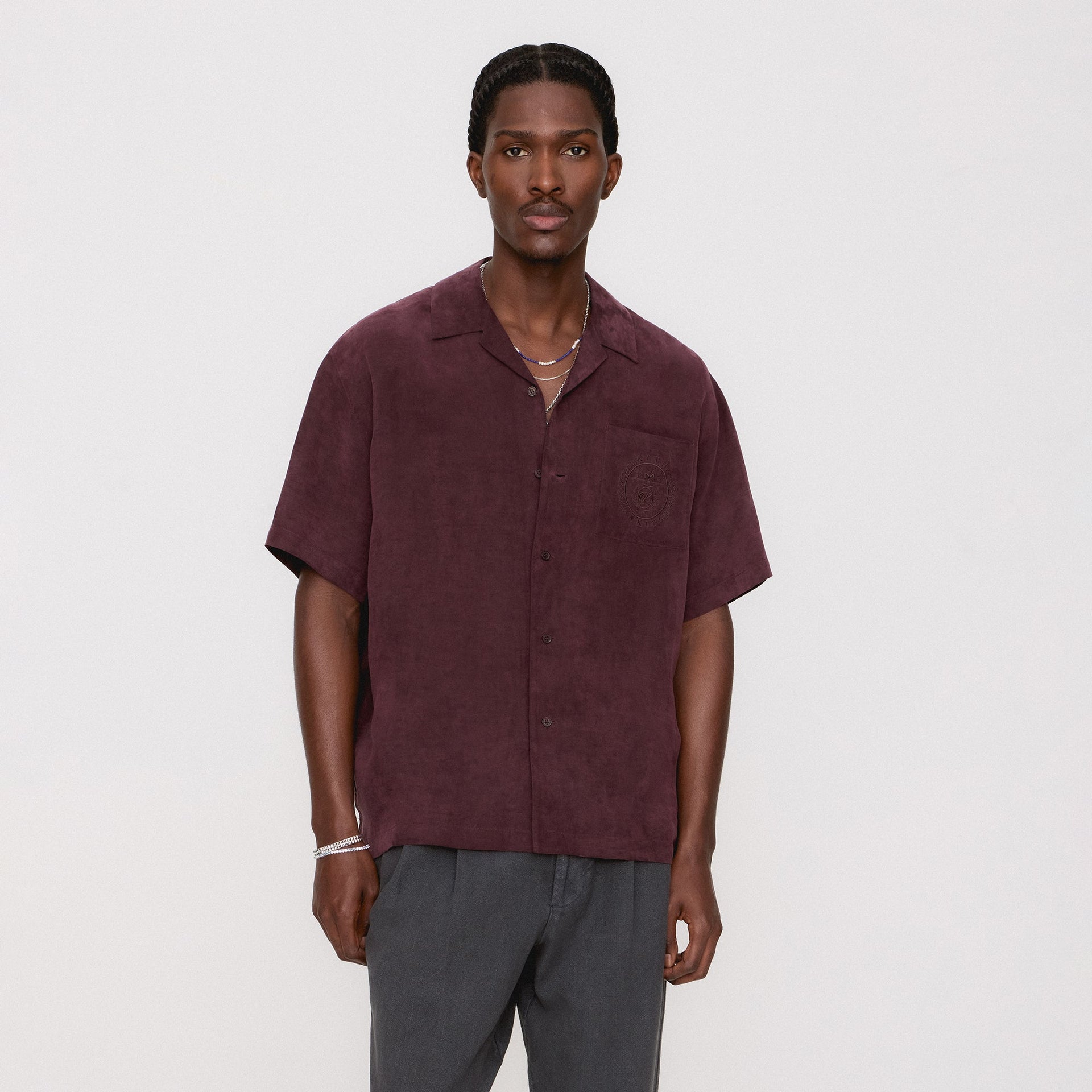 Kith Adonis Camp Collar Shirt - Rich