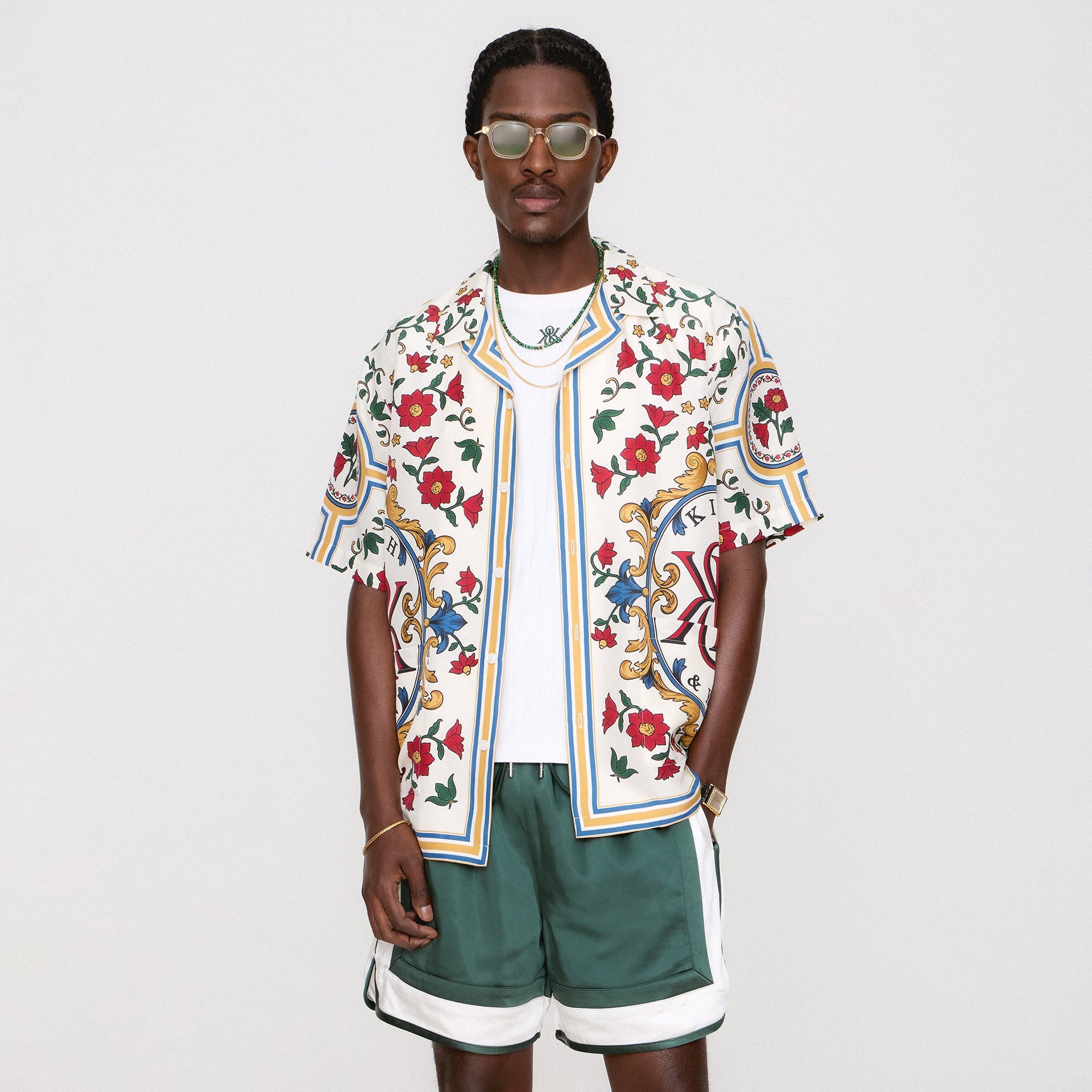 Kith Silk Thompson Camp Collar Shirt - Sandrift