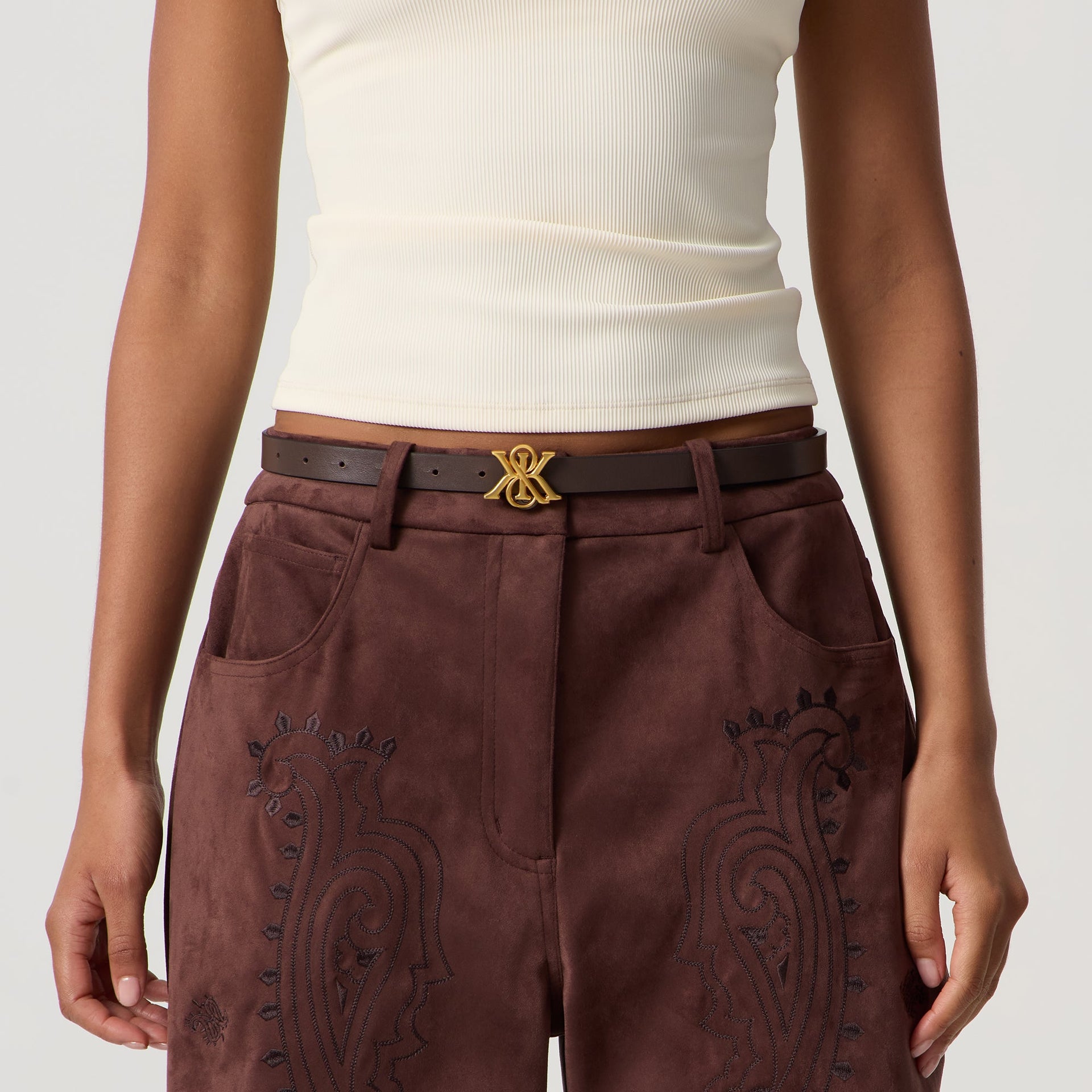 Kith Women Reversible Crest Belt - Black