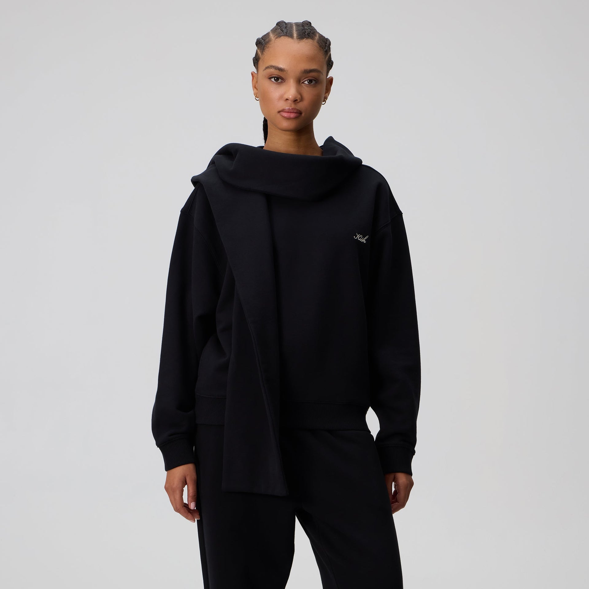Kith Women Sedo Scarf Hoodie - Black - PH