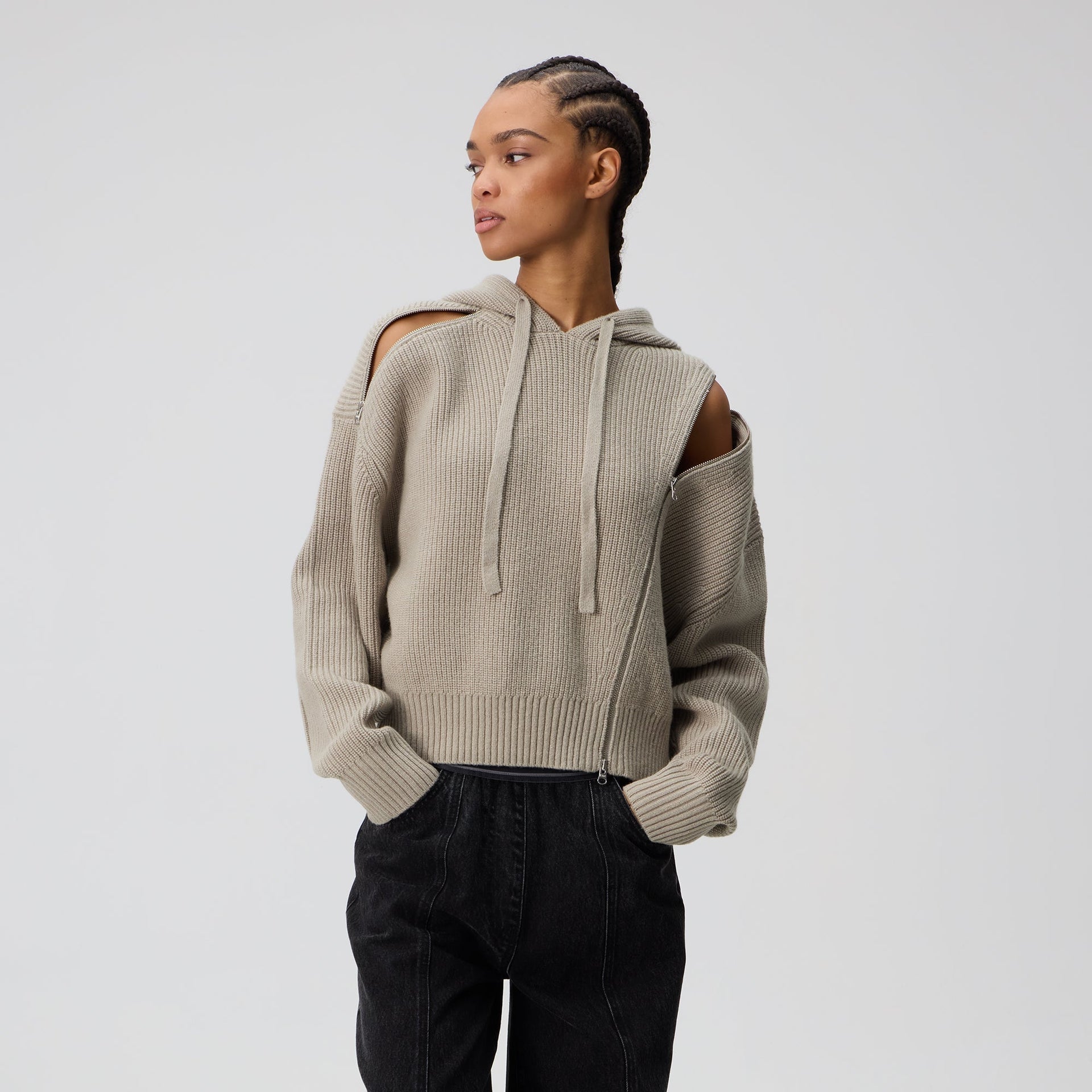 Kith Women Juni Zipper Sweater Hoodie - Pacify - PH