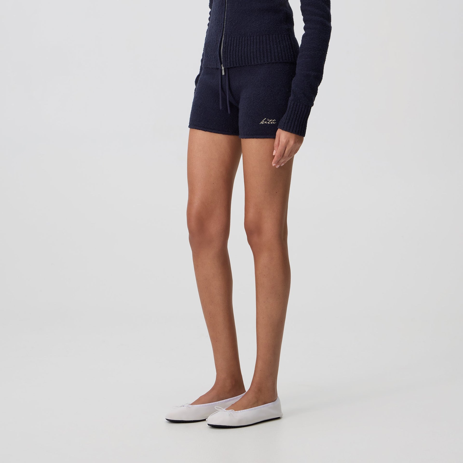 Kith Women Avyn Micro Sweater Short - Nocturnal