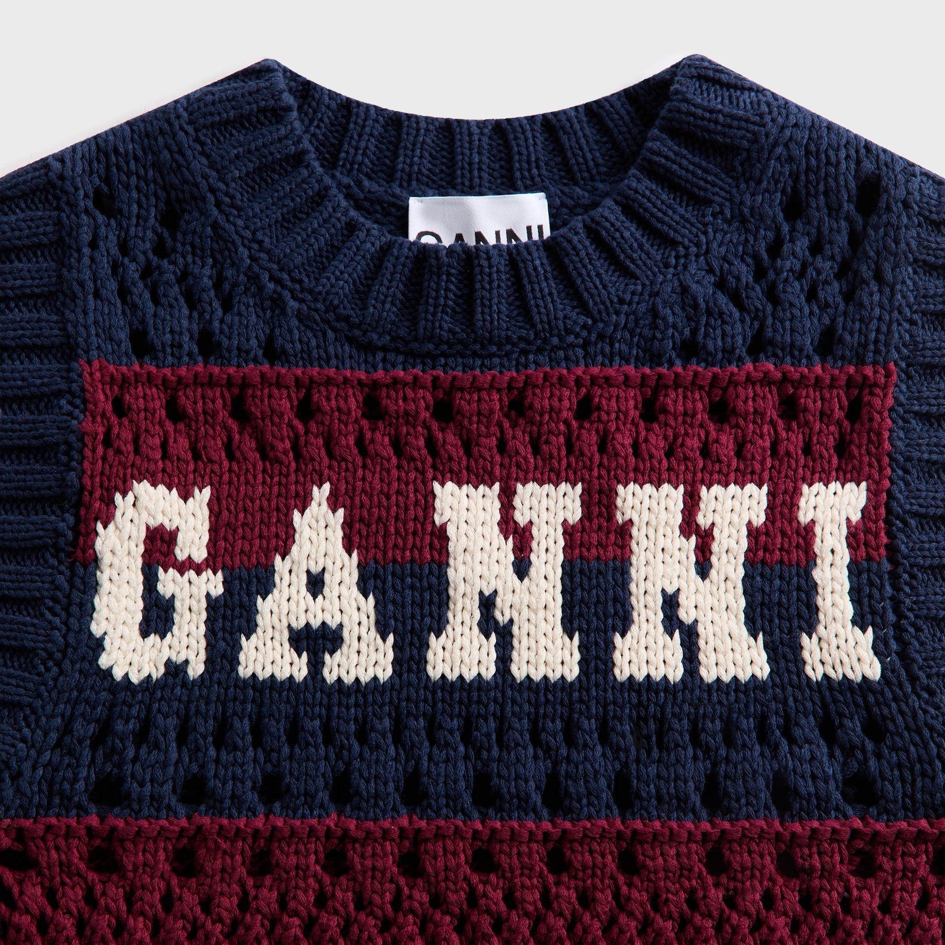 Ganni Cotton Mix Striped Vest - Multicolor