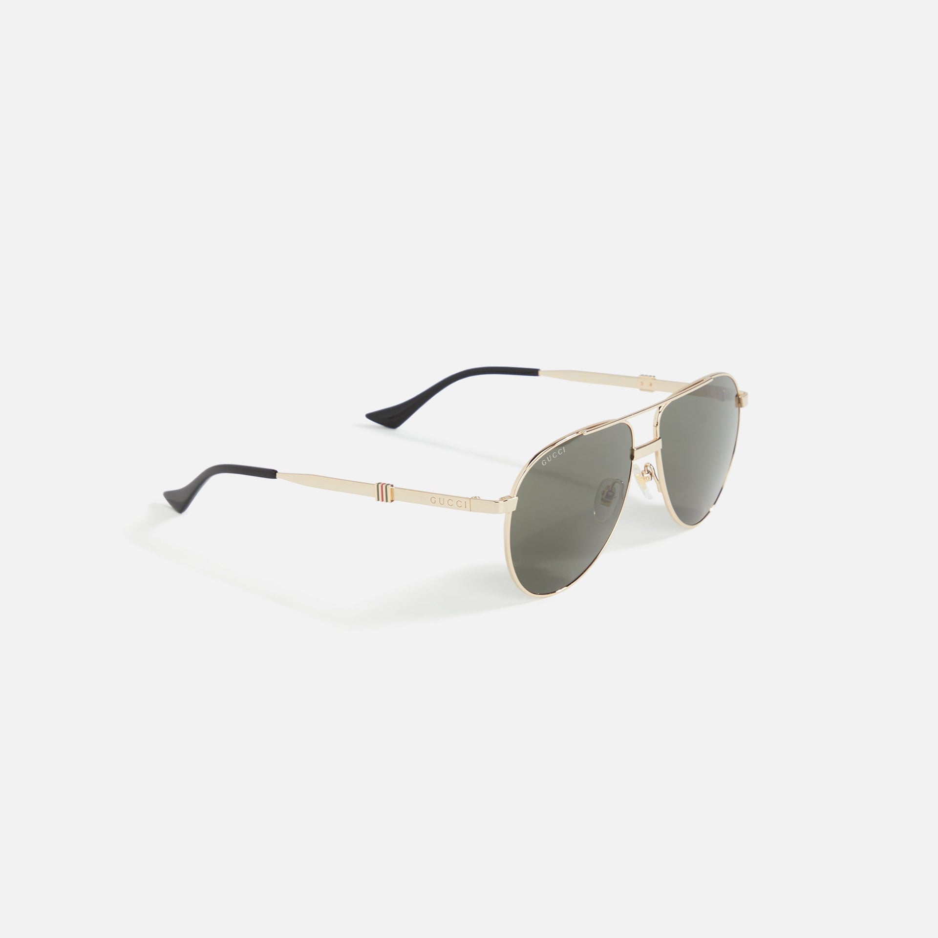 Gucci XL Metal Sunglass - Grey / Gold