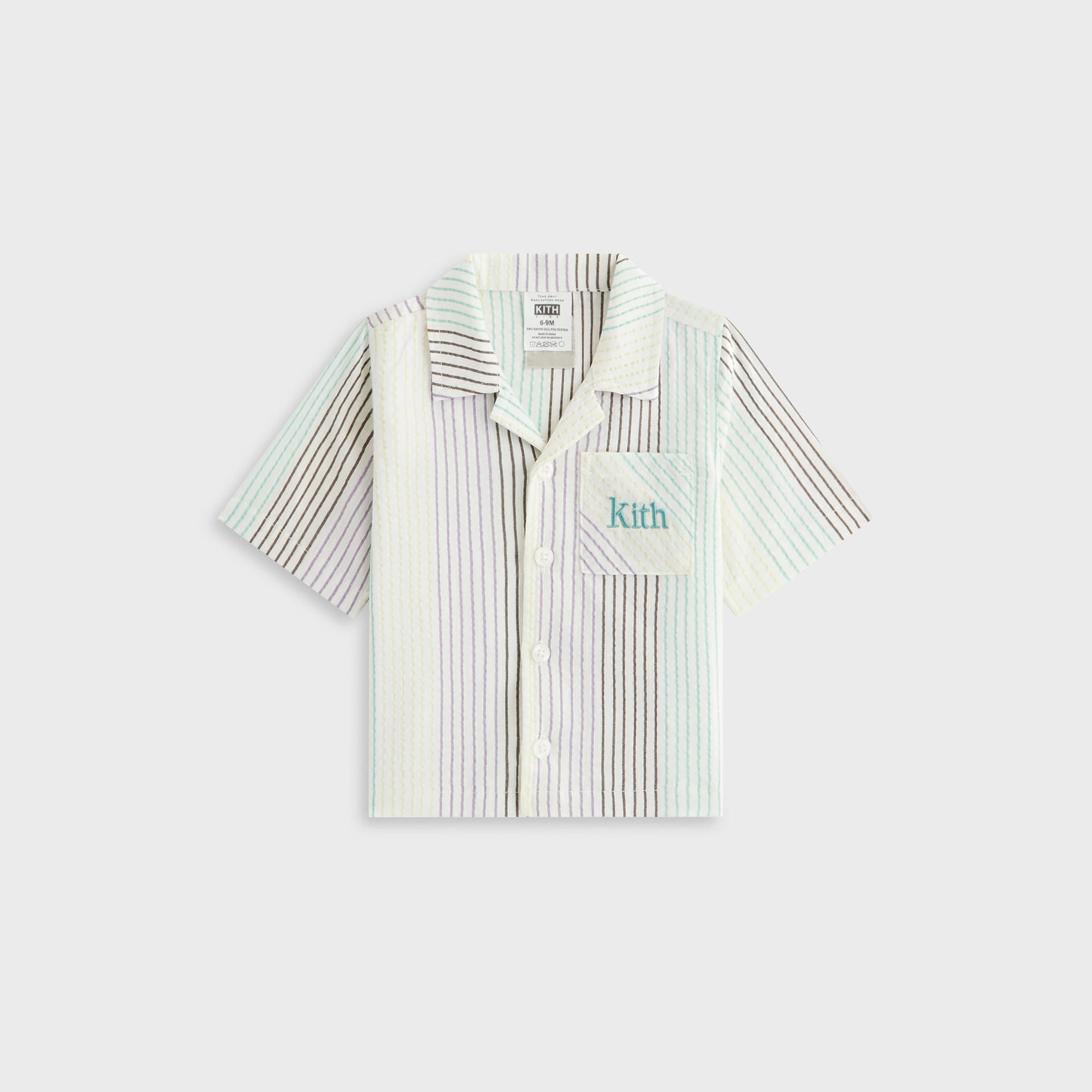 Kith Baby Striped Thompson Camp Shirt - Mykonos