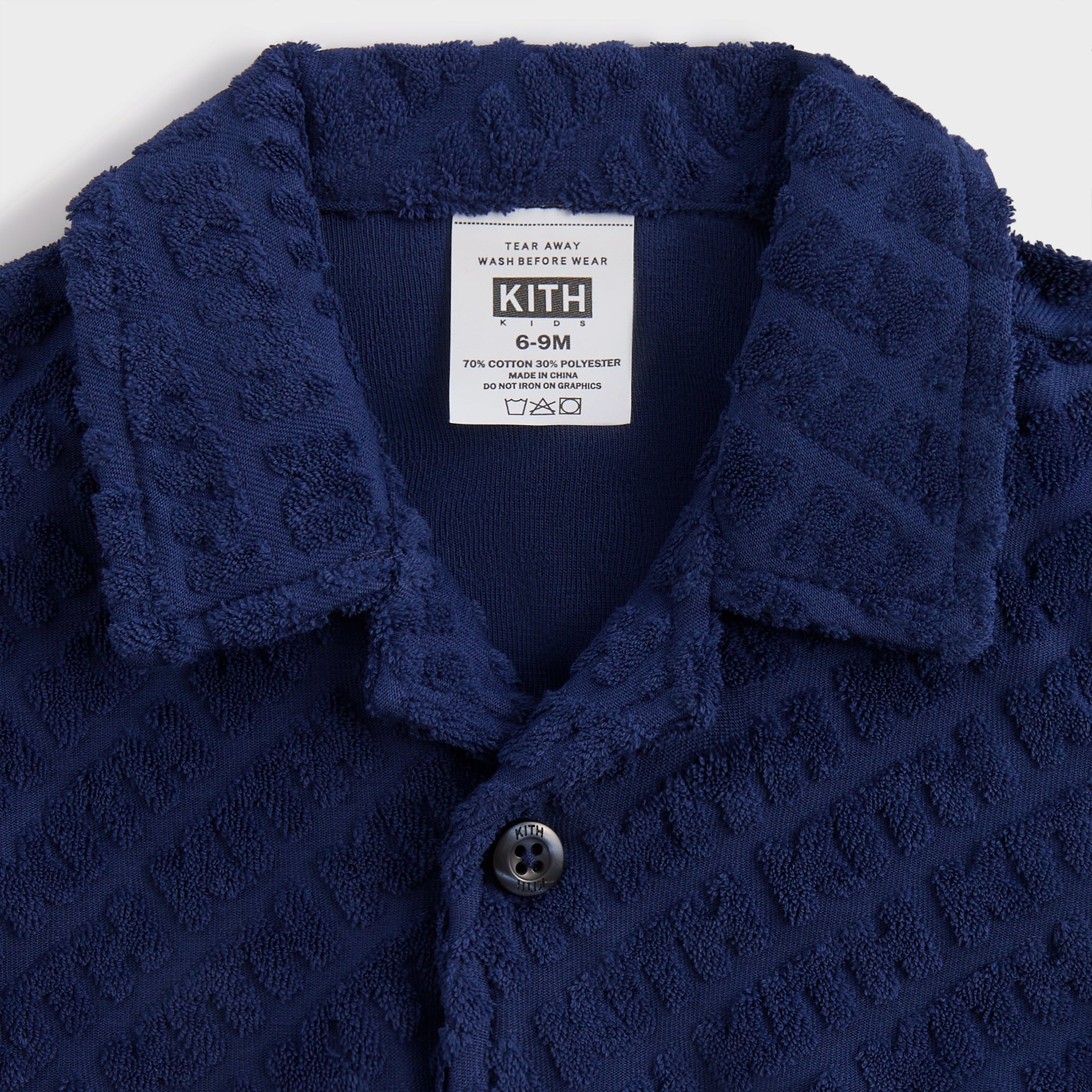 Kith Baby Monogram Terry Camp Shirt - Screen