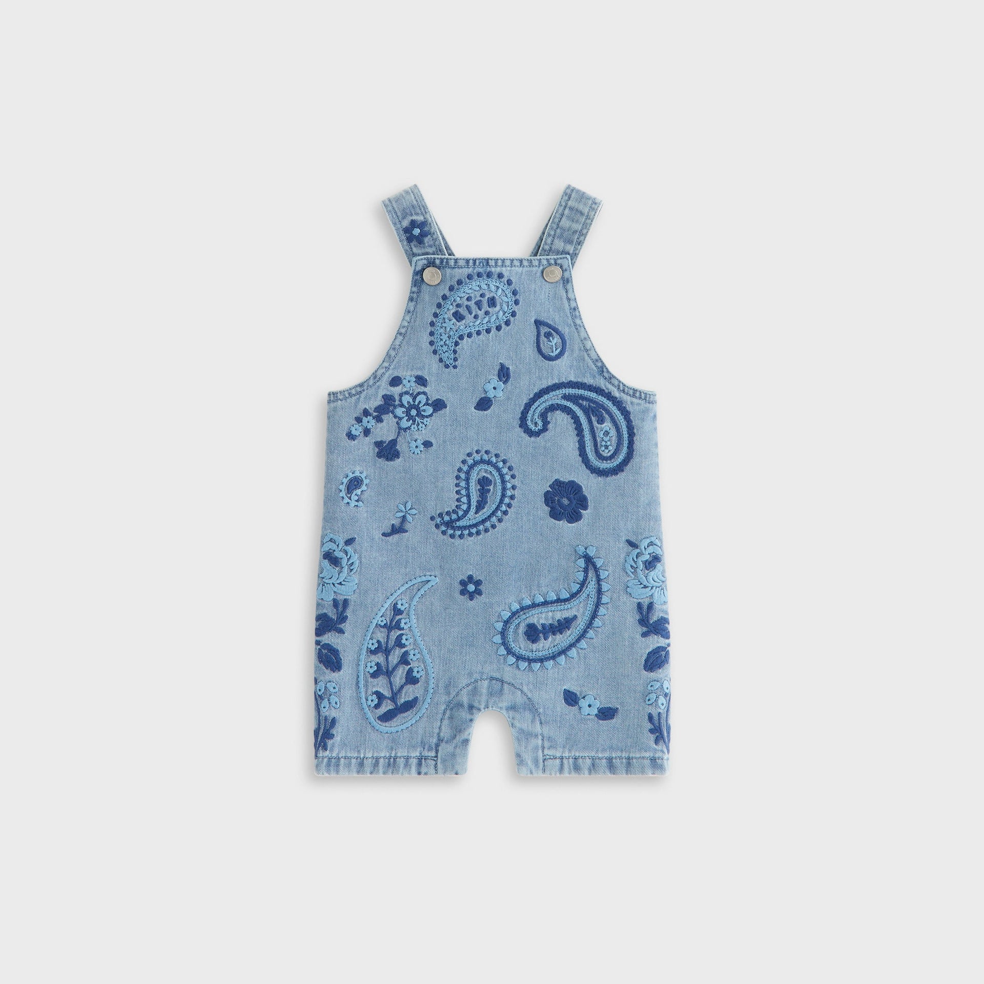 Kith Baby Floral Paisley Chambray Shortall - Kent Light Wash