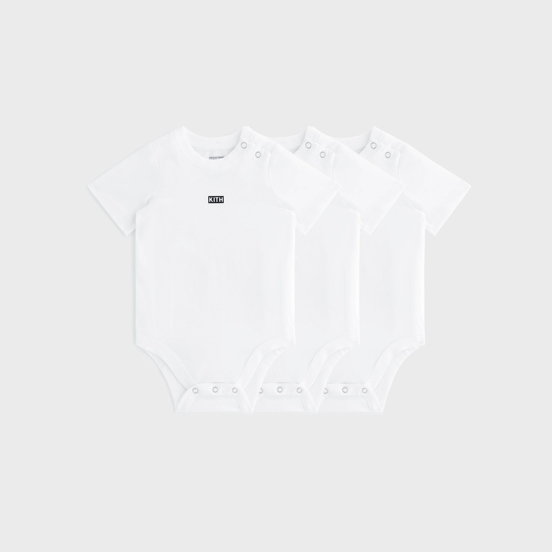 Kith Baby 3-Pack Short Sleeve Bodysuit - White