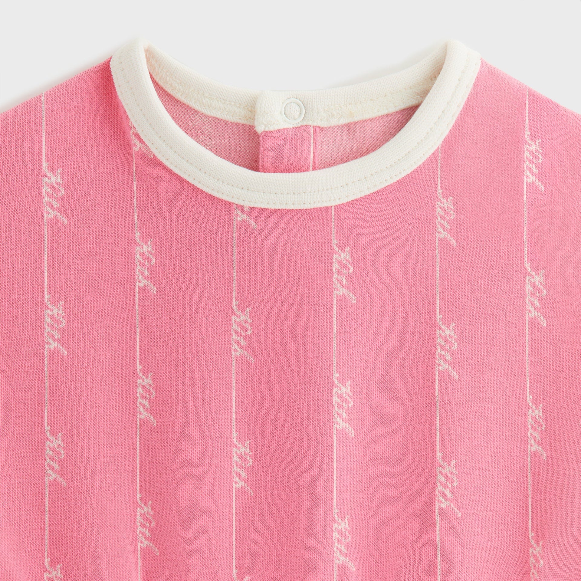 Kith Baby Script Knit Romper - Peony