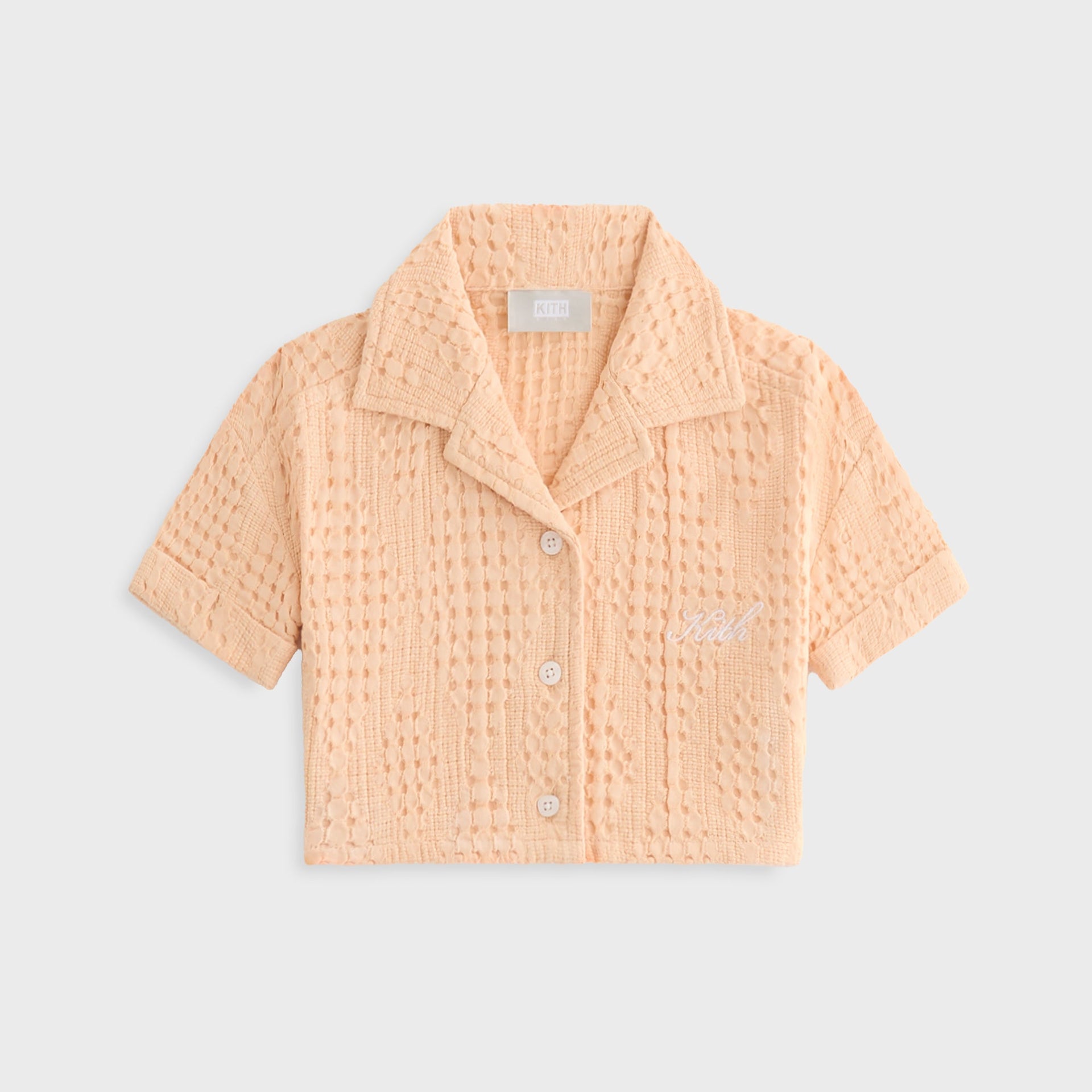 Kith Kids Jayda Cropped Textured Camp Shirt - Mycena