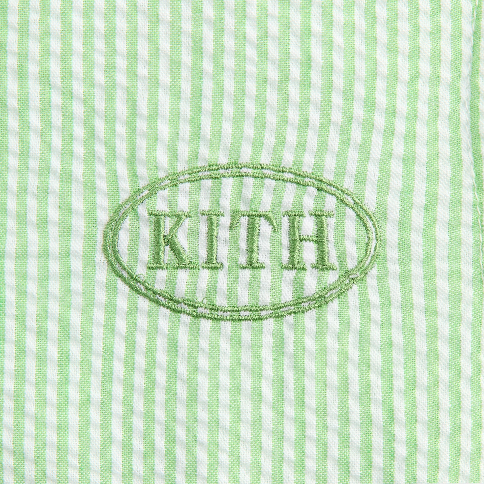 Kith Kids Seersucker Cropped Button Front Tank - Honeydew