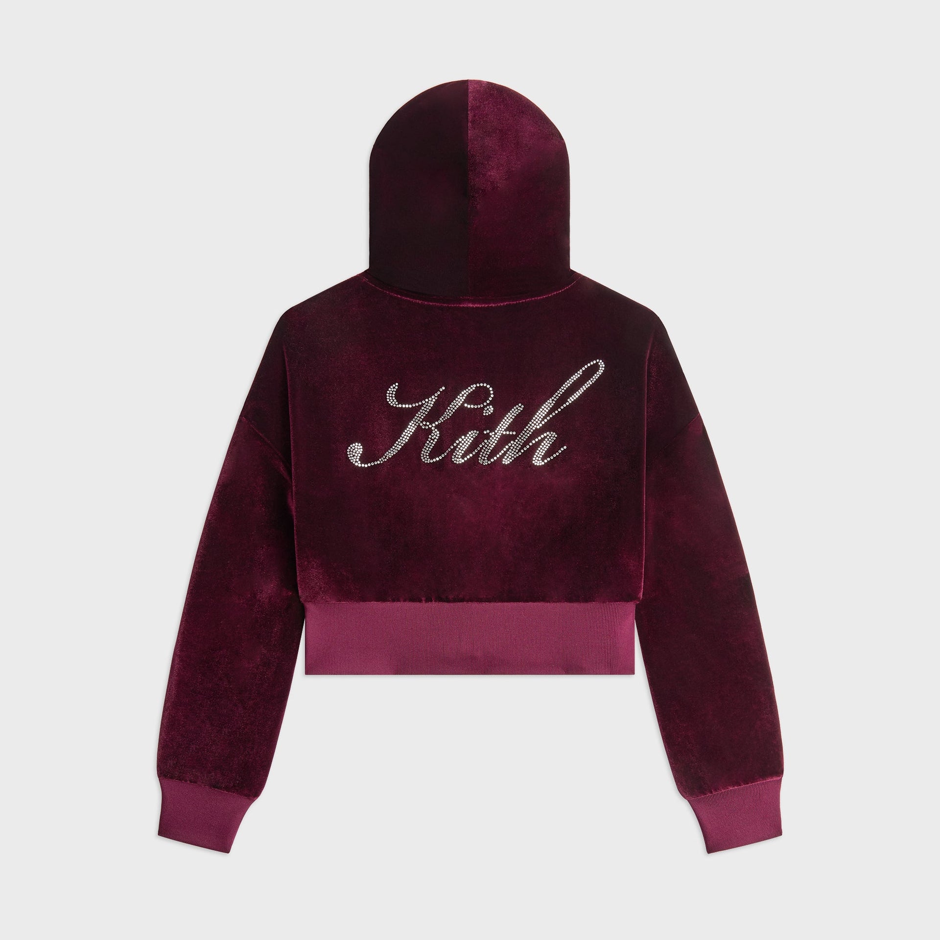 Kith Kids Velour Track Cropped Nelson Hoodie - Campus