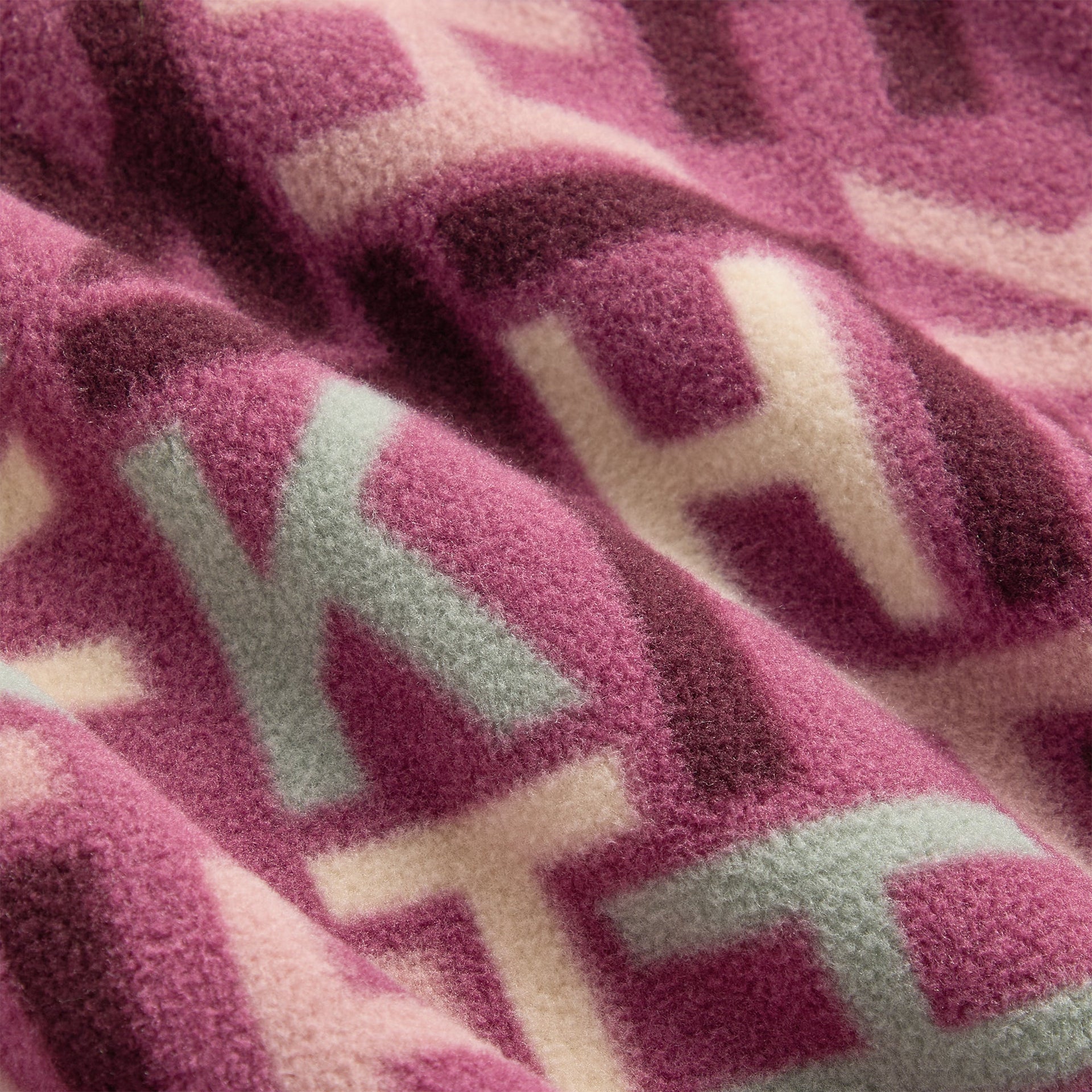 Kith Kids Monogram Polar Fleece Cropped Hoodie - Amaranth