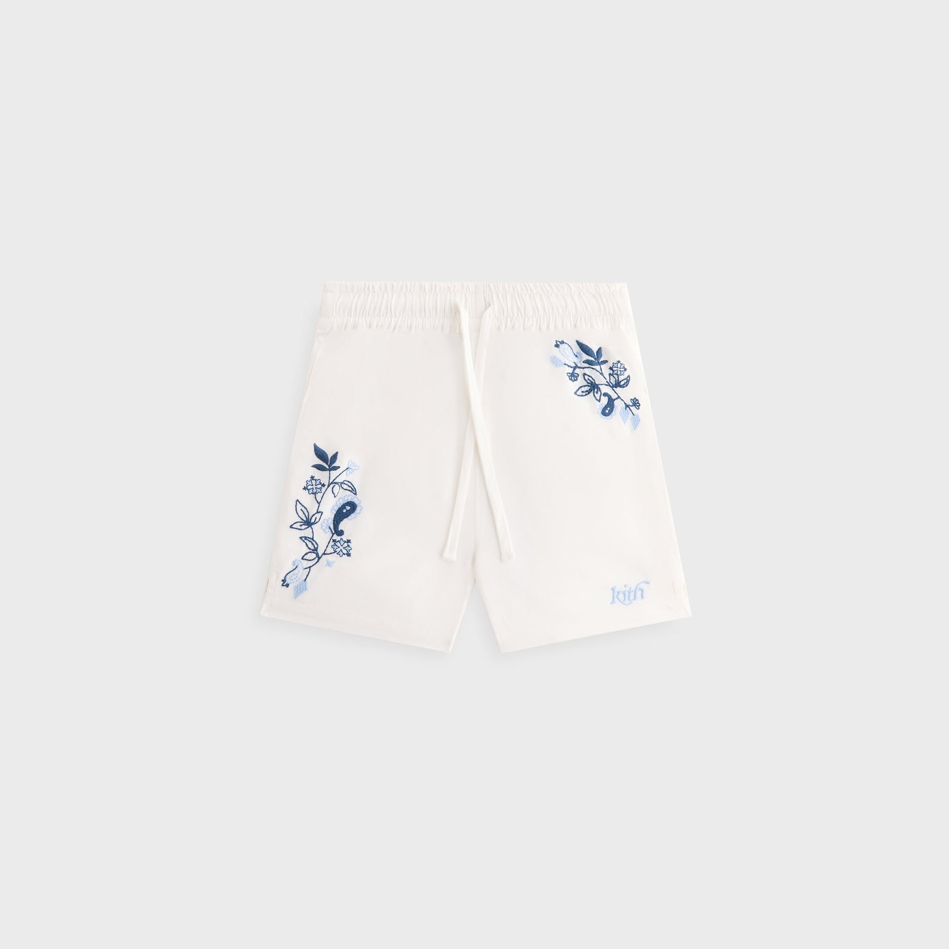 Kith Kids Novelty Embroidered Thompson Camp Short - White