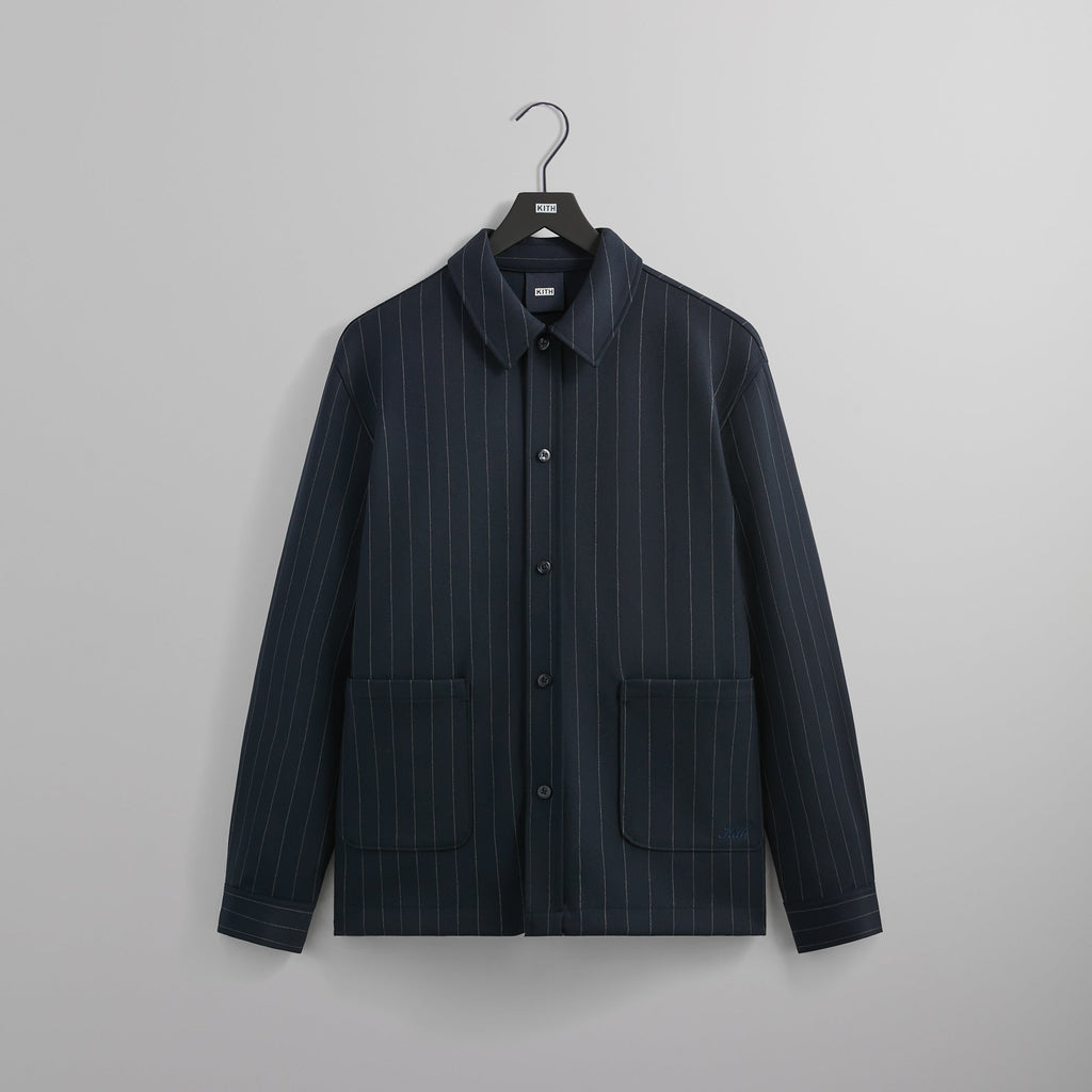 Kith Double Weave Boxy Collared Overshirt - Nocturnal – Kith Canada