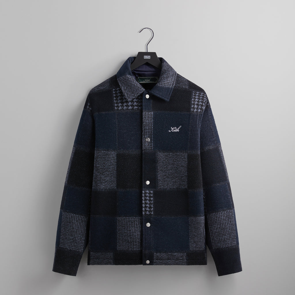 Kith Patchwork Wool Coaches Jacket - Nocturnal – Kith Canada