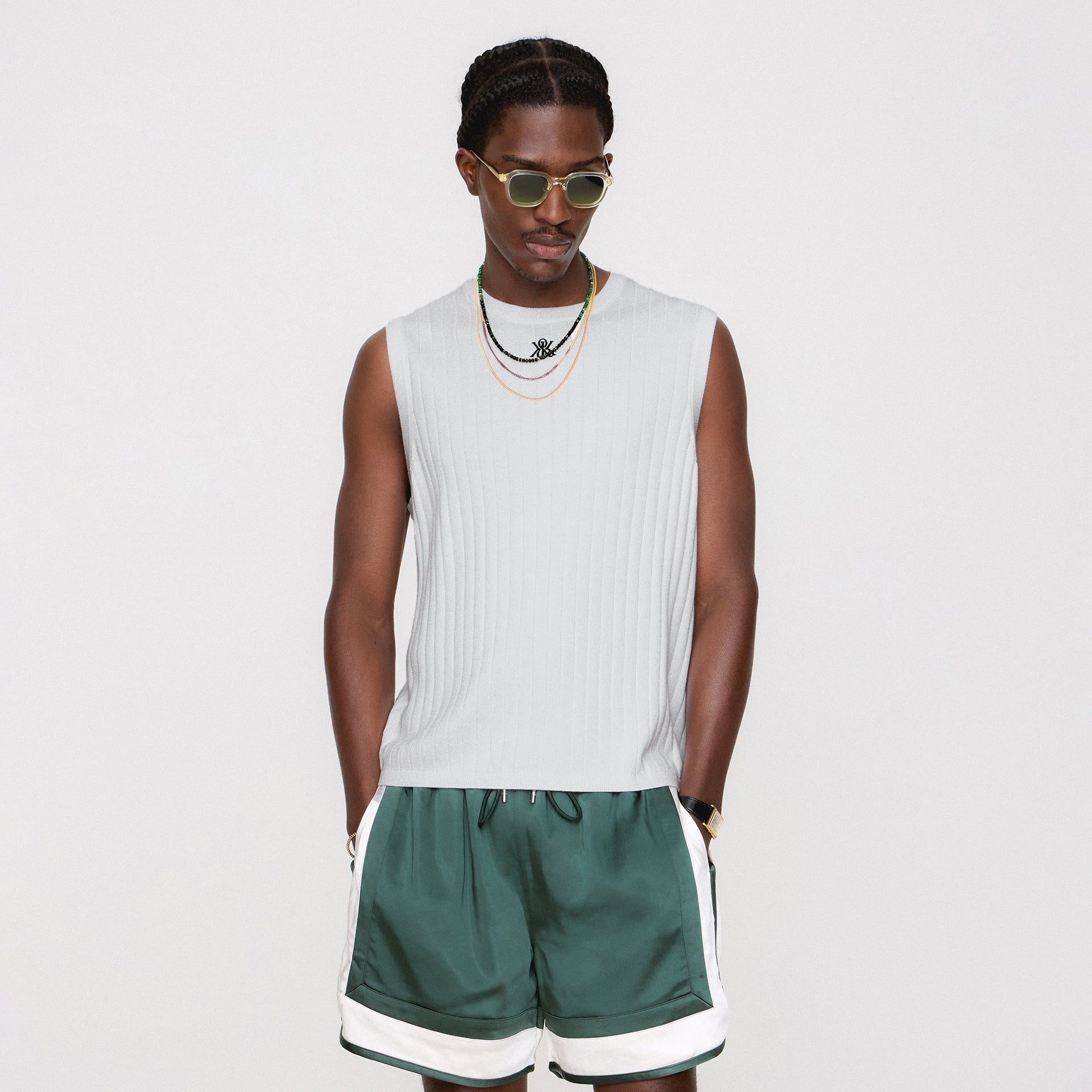 Kith Rhys Knit Stripe Vest - White